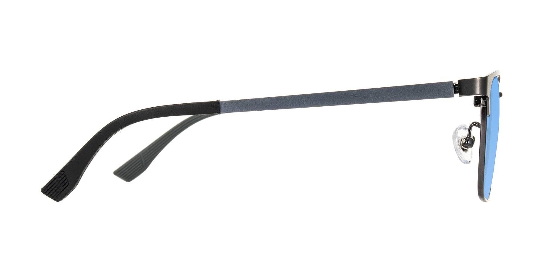 Side of Rosita in Gunmetal with Medium Blue Tinted Lenses
