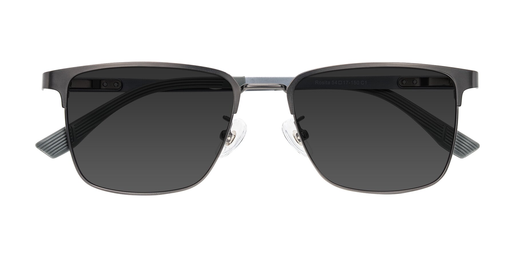 Folded Front of Rosita in Gunmetal with Gray Tinted Lenses