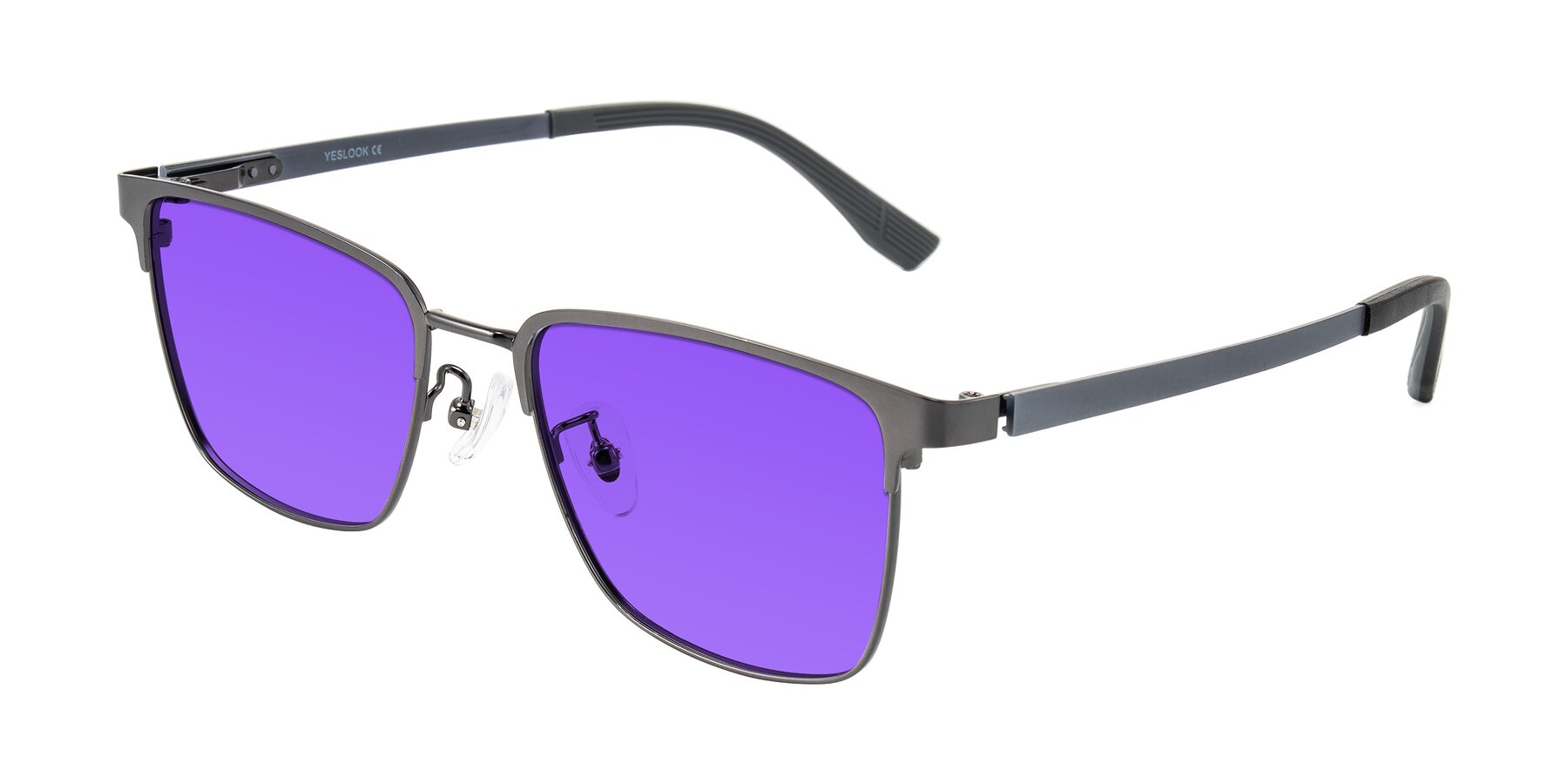 Angle of Rosita in Gunmetal with Purple Tinted Lenses
