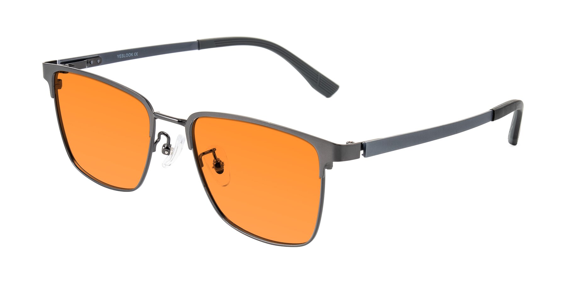 Angle of Rosita in Gunmetal with Orange Tinted Lenses