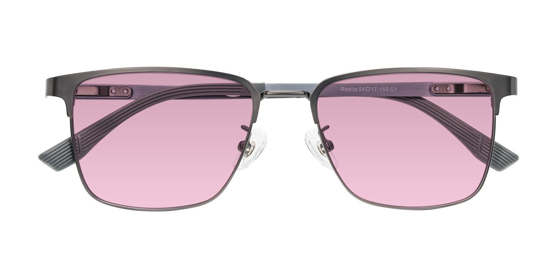 Folded Front of Rosita in Gunmetal with Light Wine Tinted Lenses