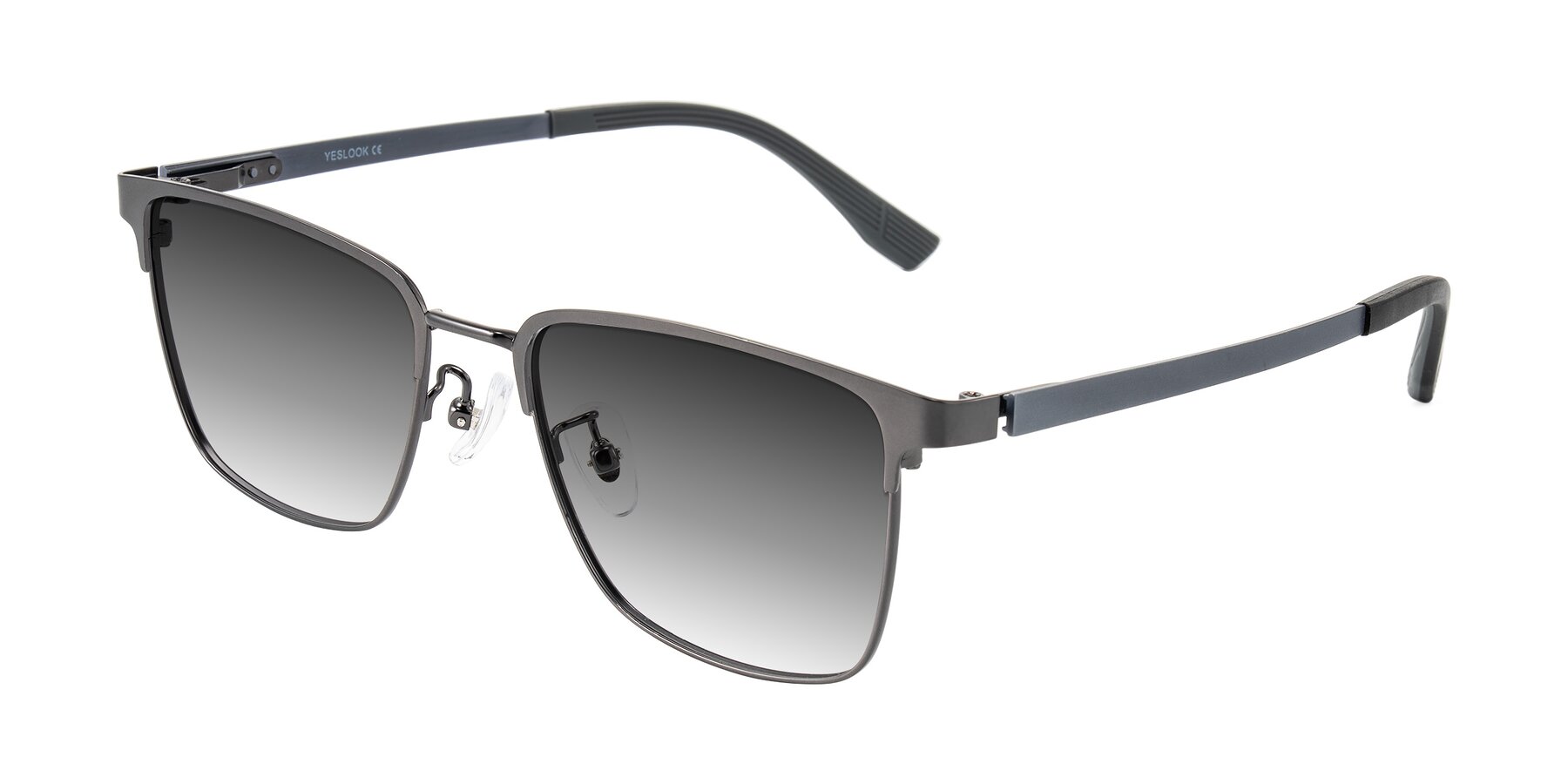 Angle of Rosita in Gunmetal with Gray Gradient Lenses
