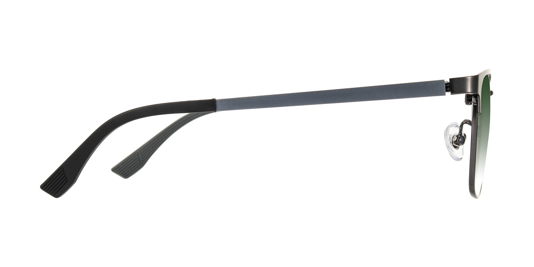 Side of Rosita in Gunmetal with Green Gradient Lenses
