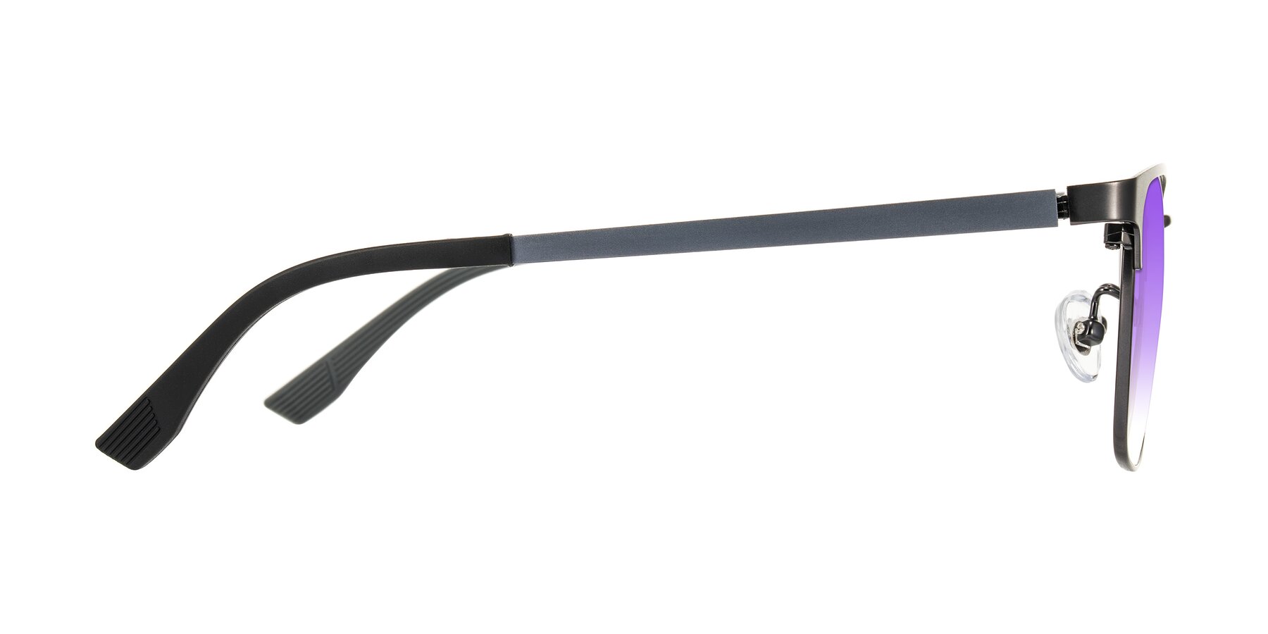 Side of Rosita in Gunmetal with Purple Gradient Lenses