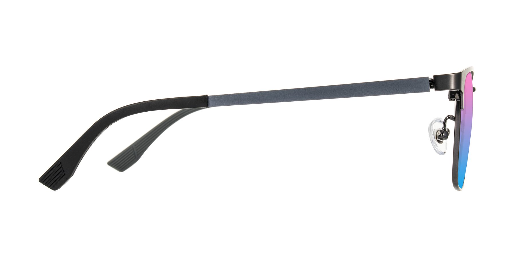 Side of Rosita in Gunmetal with Pink / Blue Gradient Lenses