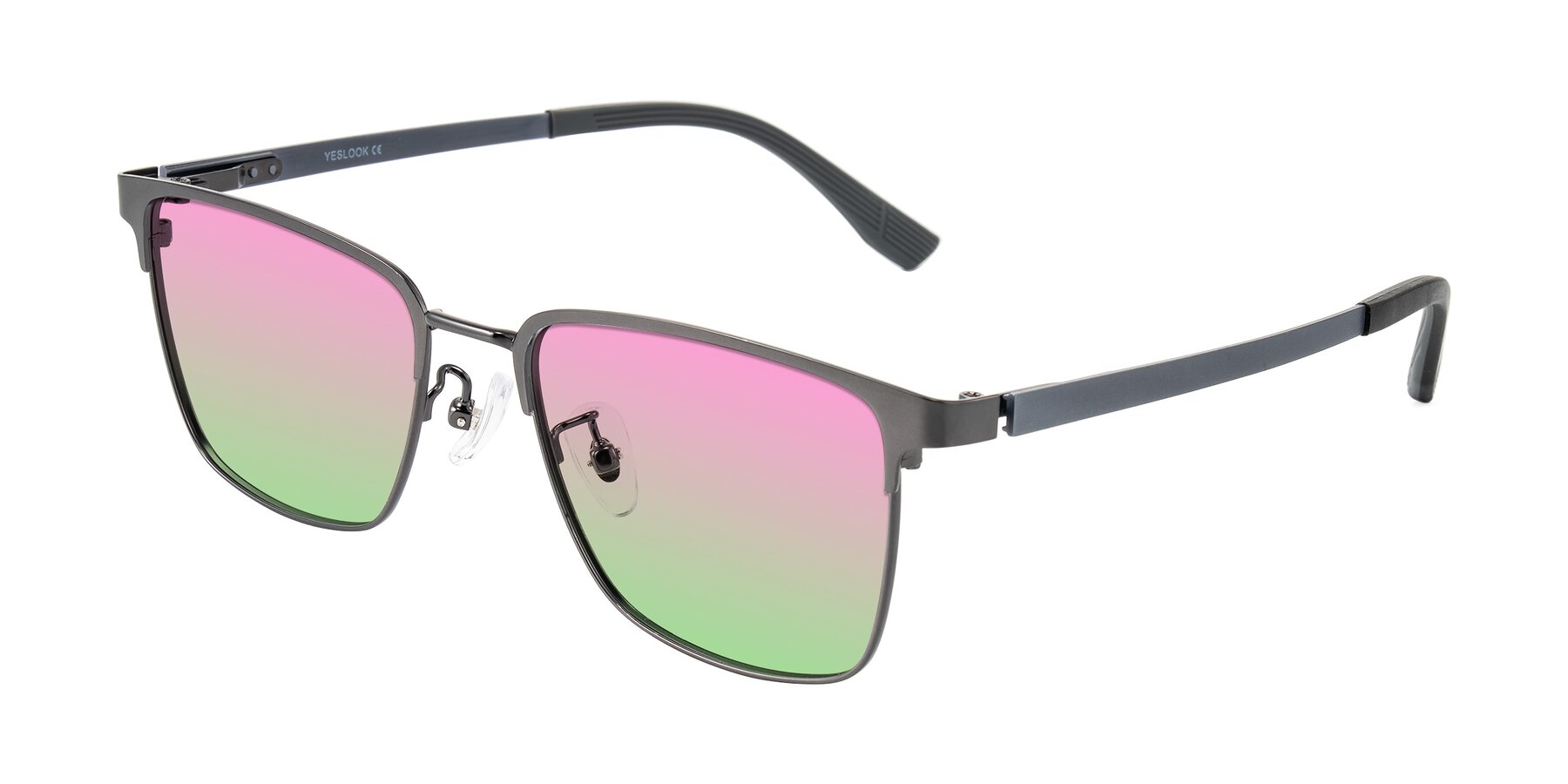 Angle of Rosita in Gunmetal with Pink / Green Gradient Lenses
