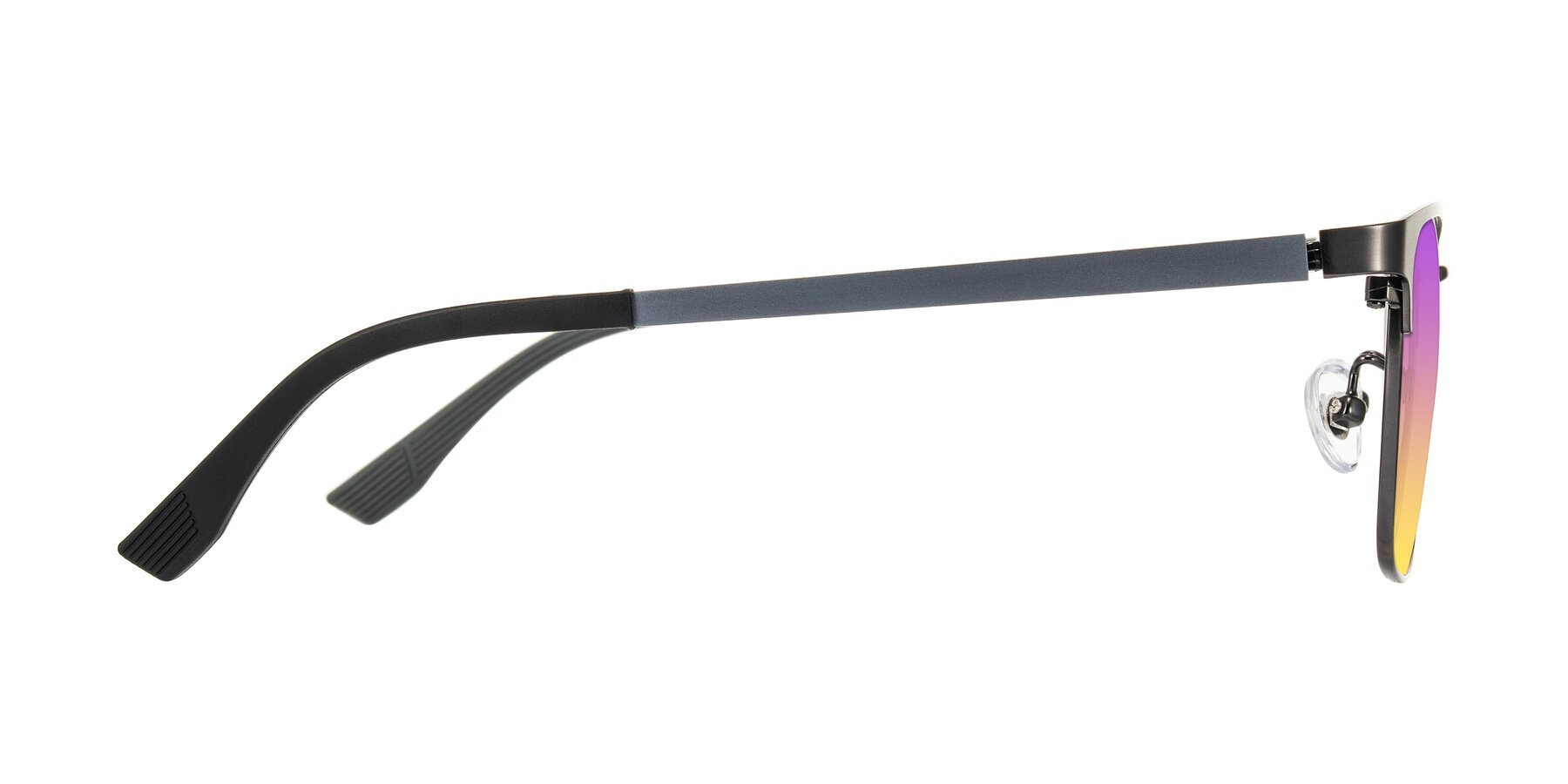 Side of Rosita in Gunmetal with Purple / Yellow Gradient Lenses