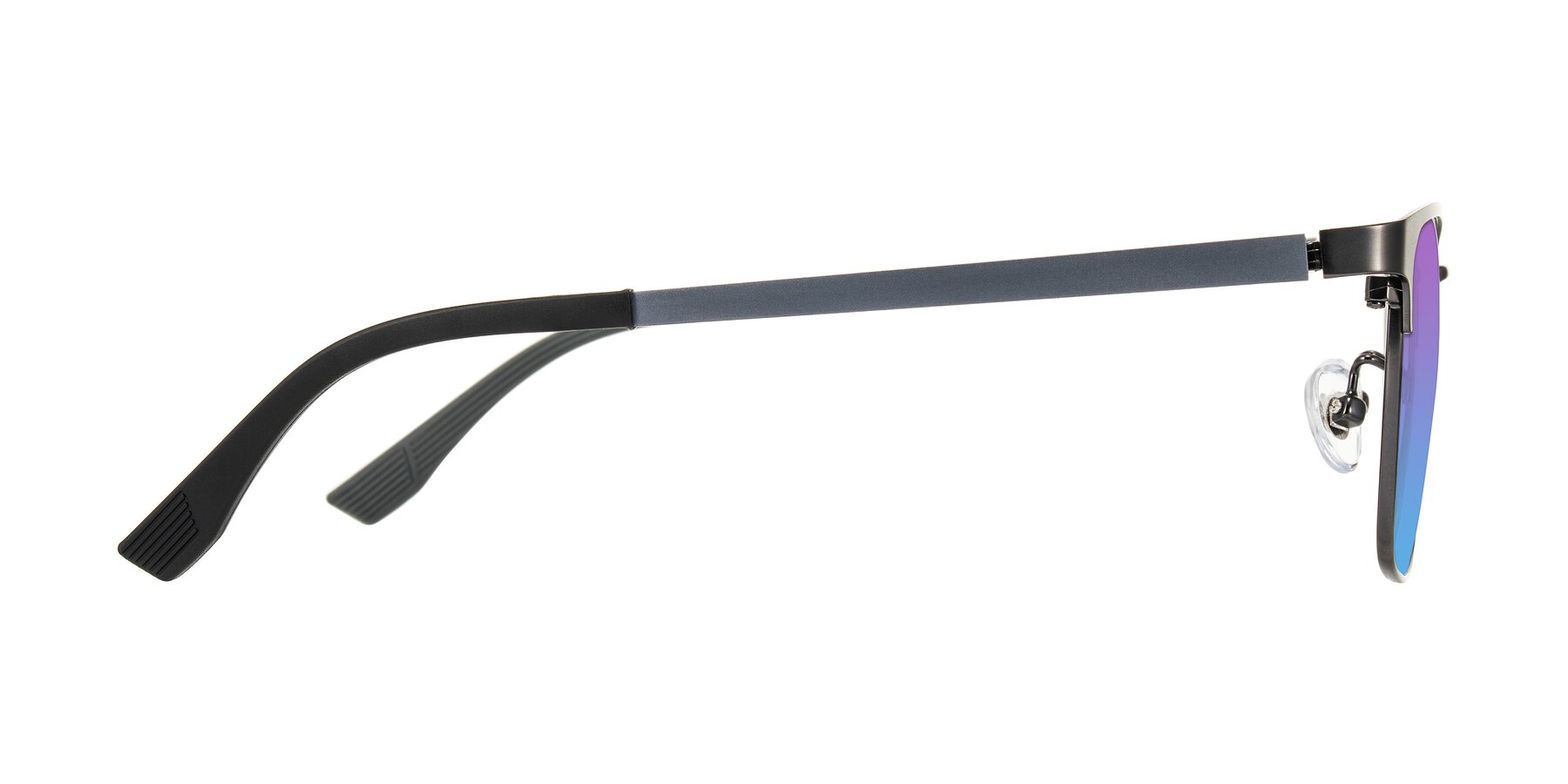 Side of Rosita in Gunmetal with Purple / Blue Gradient Lenses