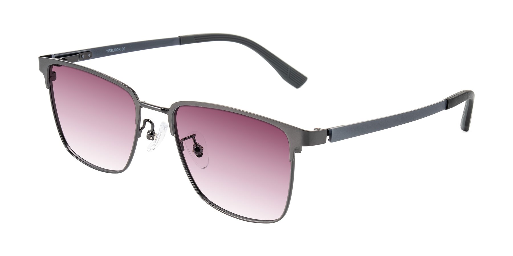Angle of Rosita in Gunmetal with Wine Gradient Lenses