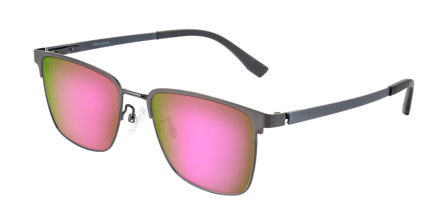 Angle of Rosita in Gunmetal with Pink Mirrored Lenses