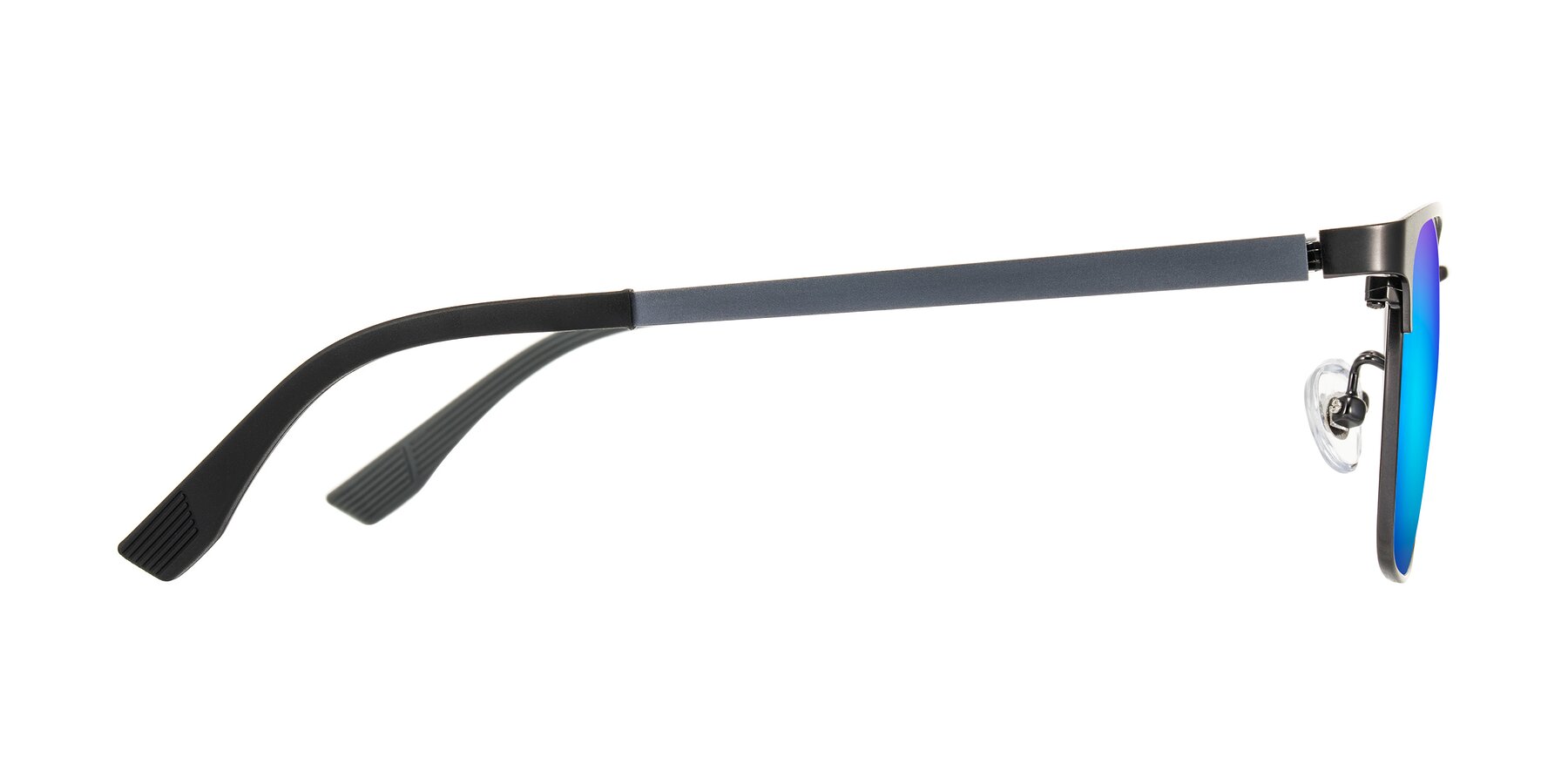 Side of Rosita in Gunmetal with Blue Mirrored Lenses