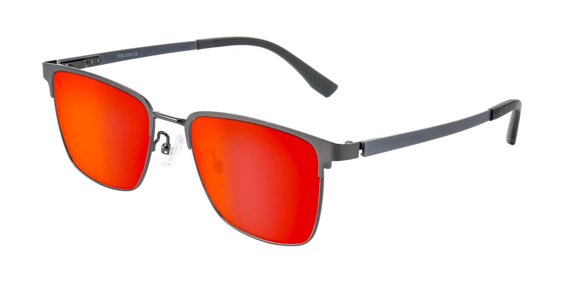 Angle of Rosita in Gunmetal with Red Gold Mirrored Lenses