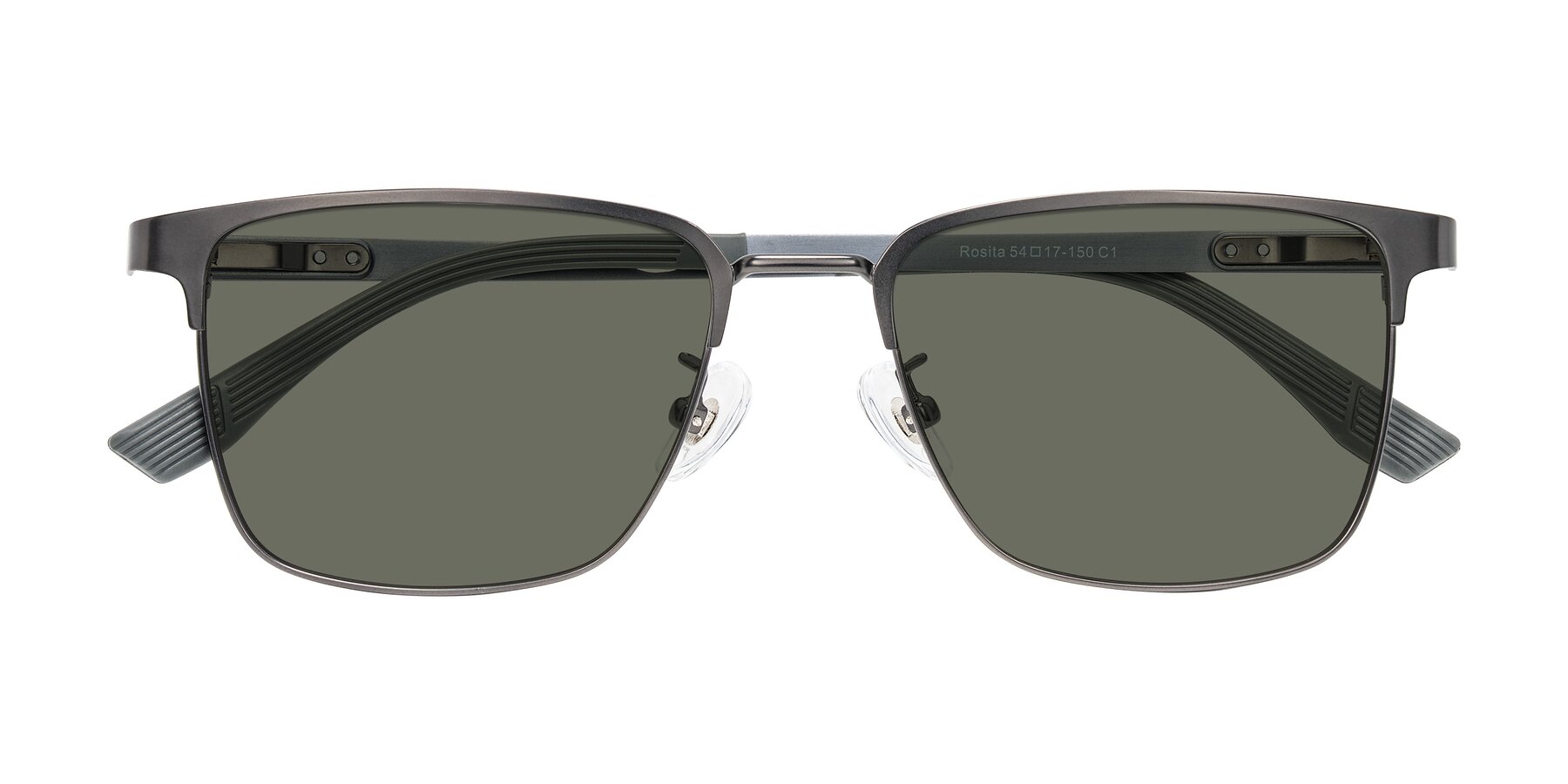 Folded Front of Rosita in Gunmetal with Gray Polarized Lenses