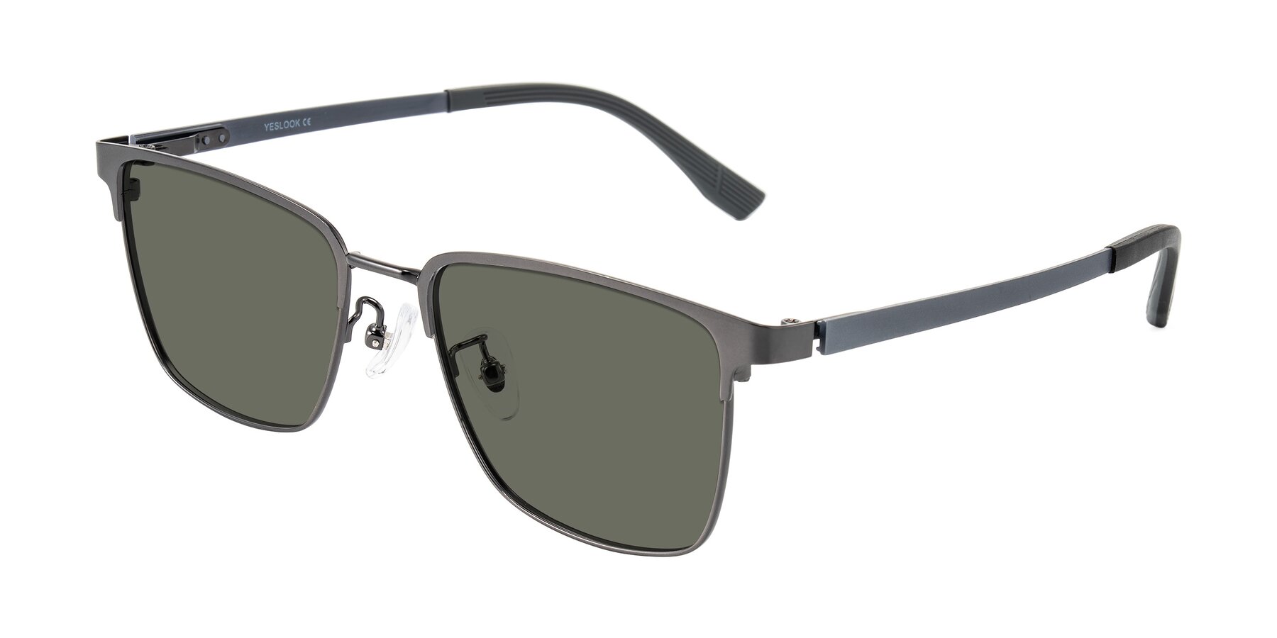 Angle of Rosita in Gunmetal with Gray Polarized Lenses