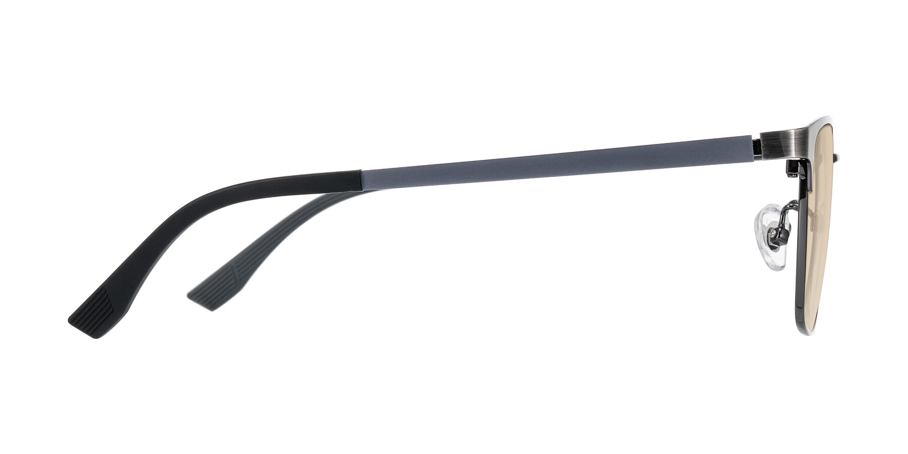 Side of Rosita in Brushed Silver with Light Brown Tinted Lenses