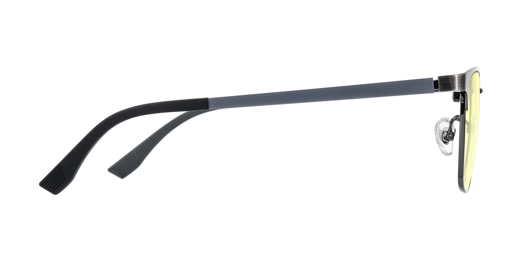 Side of Rosita in Brushed Silver with Light Yellow Tinted Lenses