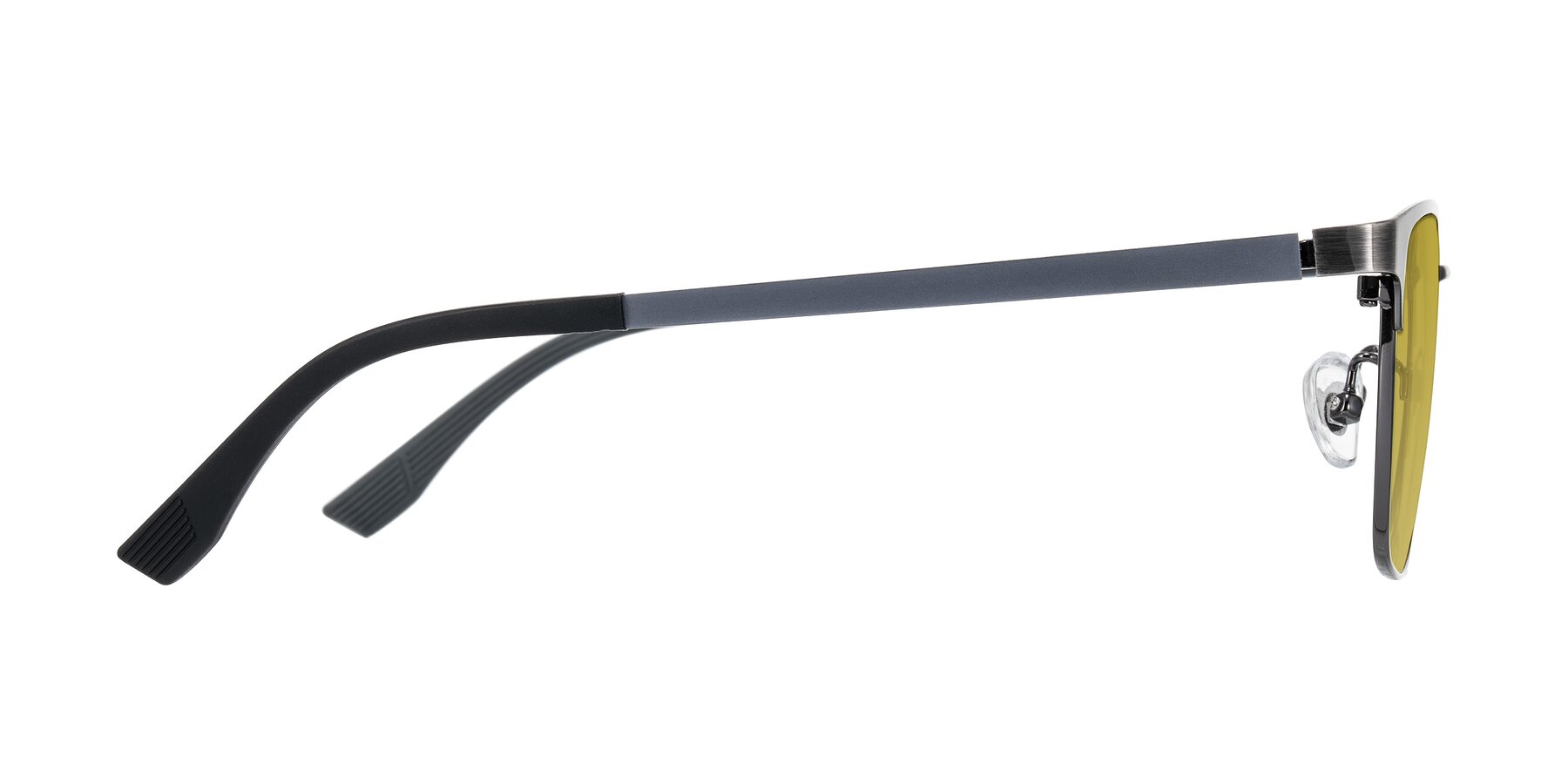 Side of Rosita in Brushed Silver with Champagne Tinted Lenses