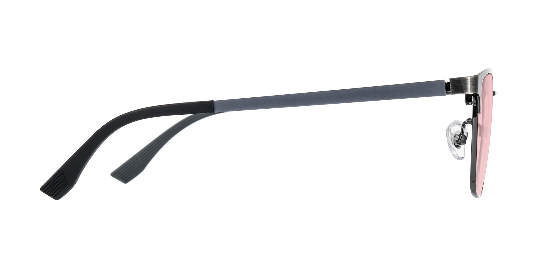 Side of Rosita in Brushed Silver with Light Garnet Tinted Lenses
