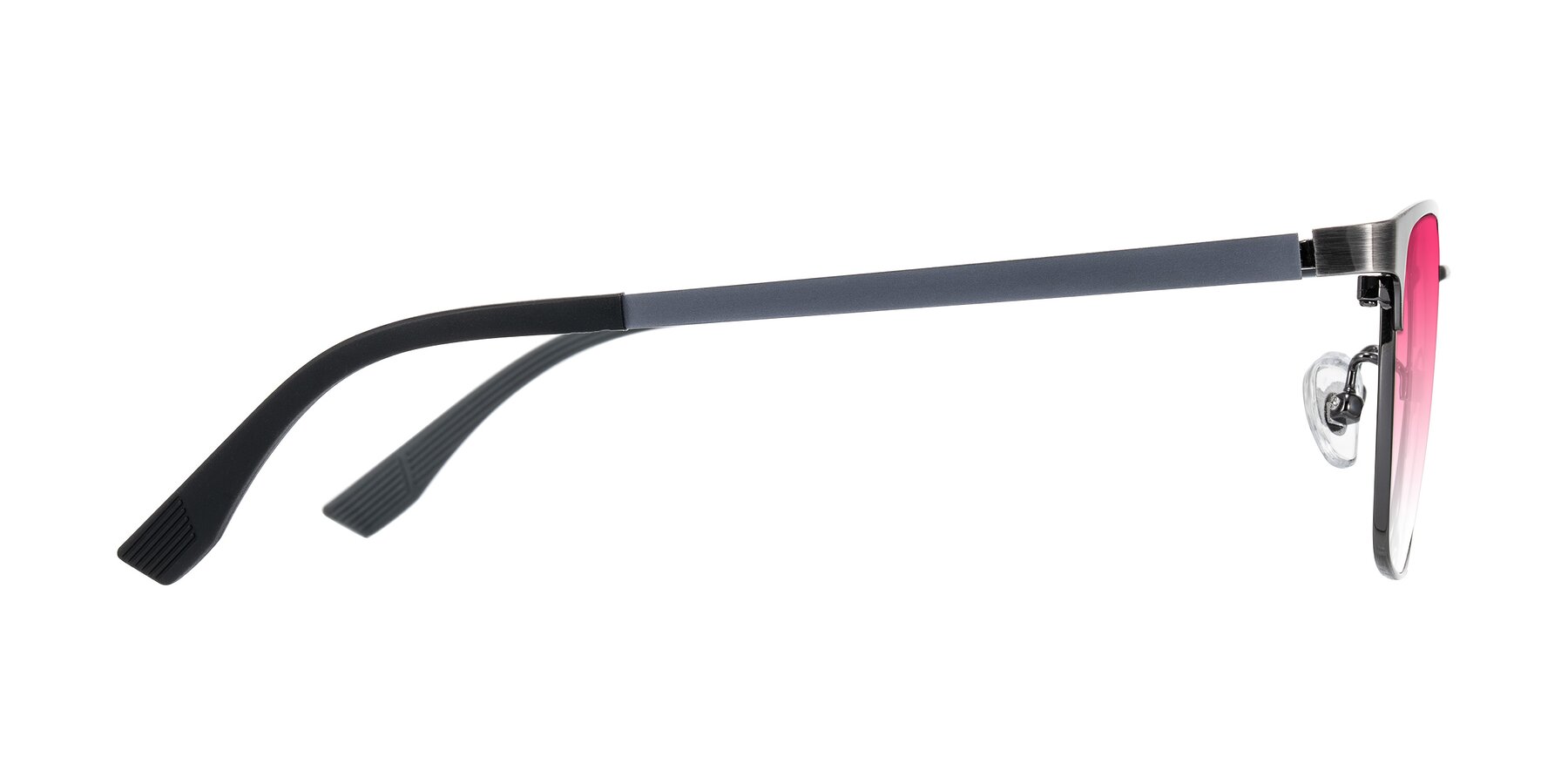 Side of Rosita in Brushed Silver with Pink Gradient Lenses