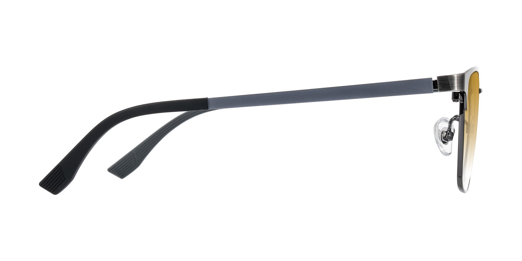 Side of Rosita in Brushed Silver with Champagne Gradient Lenses