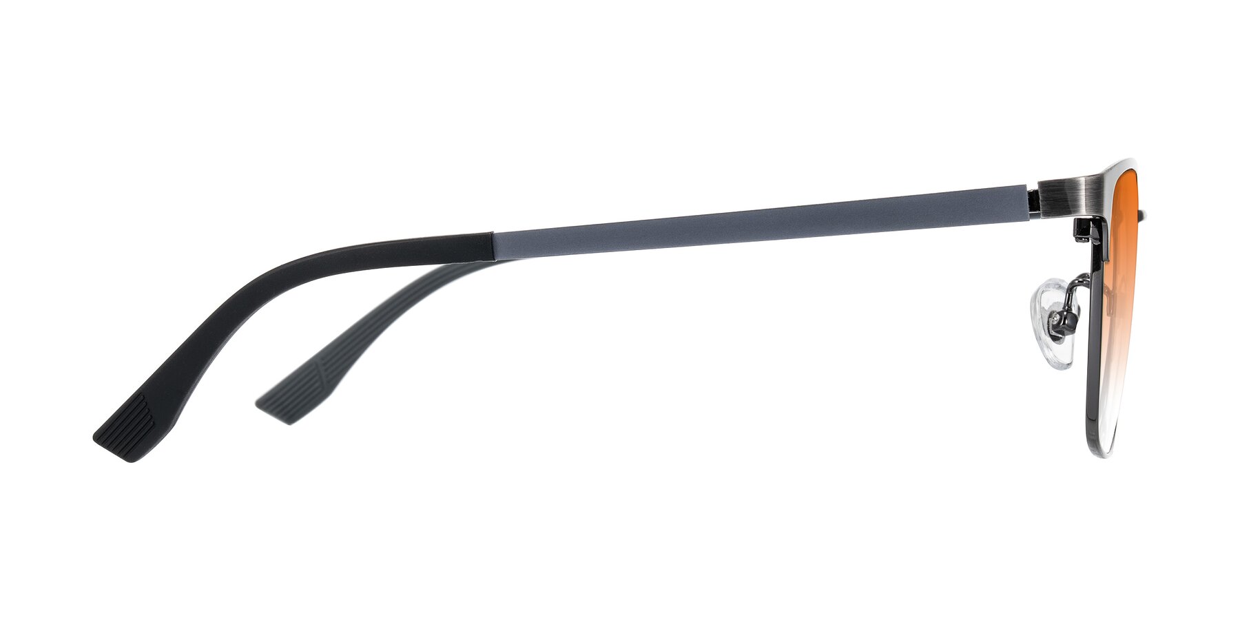 Side of Rosita in Brushed Silver with Orange Gradient Lenses
