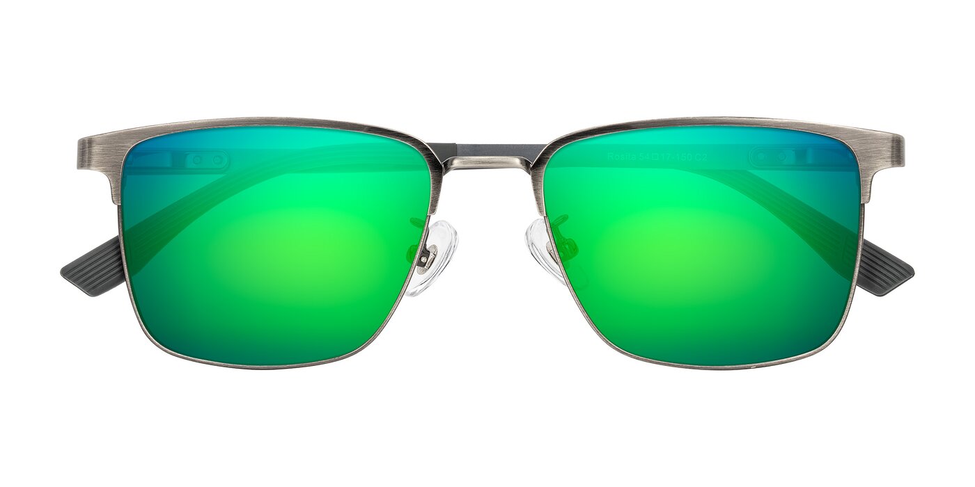 Rosita - Brushed Silver Flash Mirrored Sunglasses