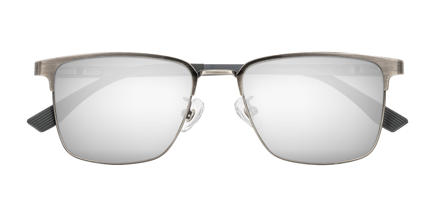 Rosita - Brushed Silver Flash Mirrored Sunglasses