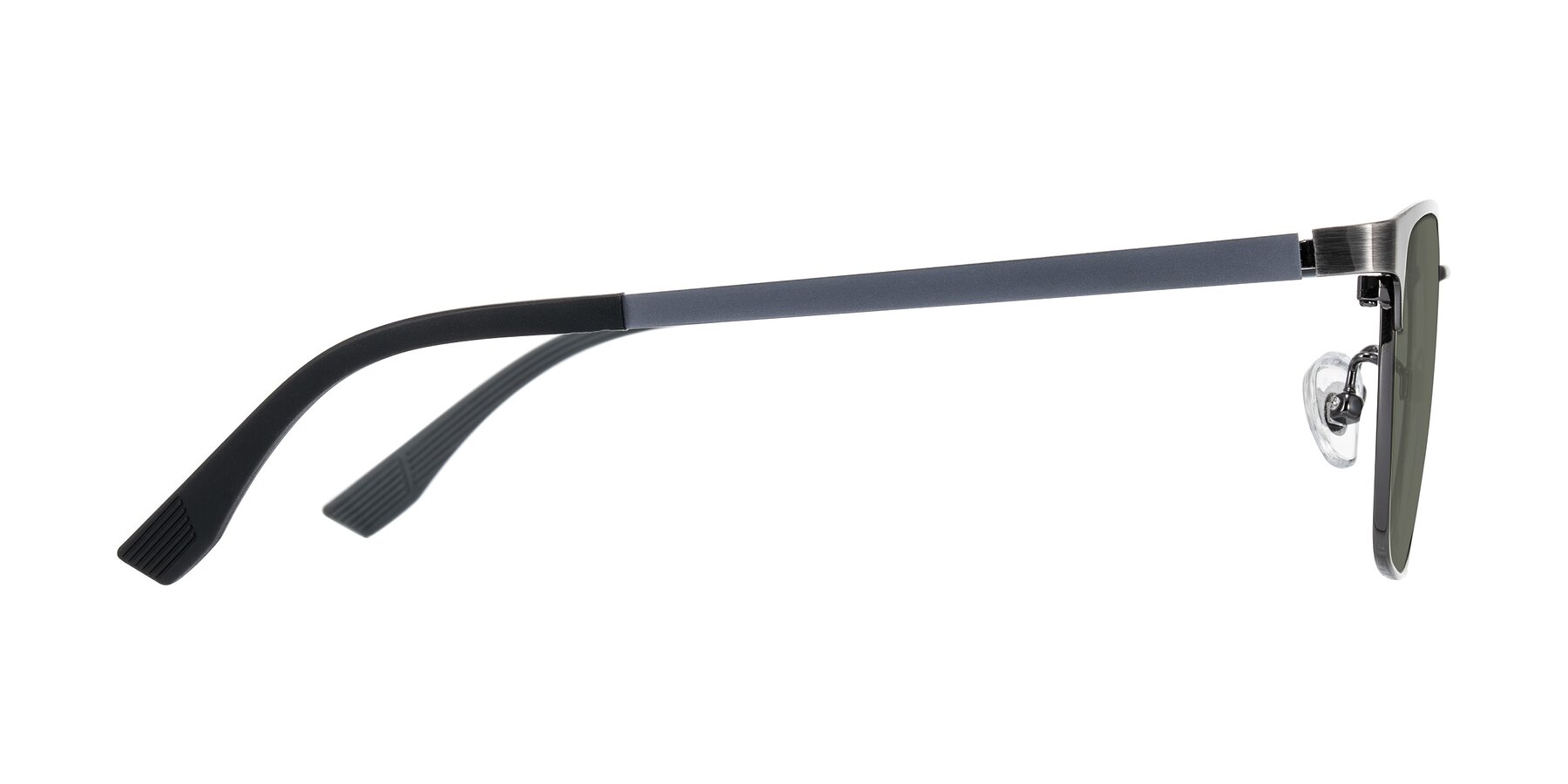 Side of Rosita in Brushed Silver with Gray Polarized Lenses