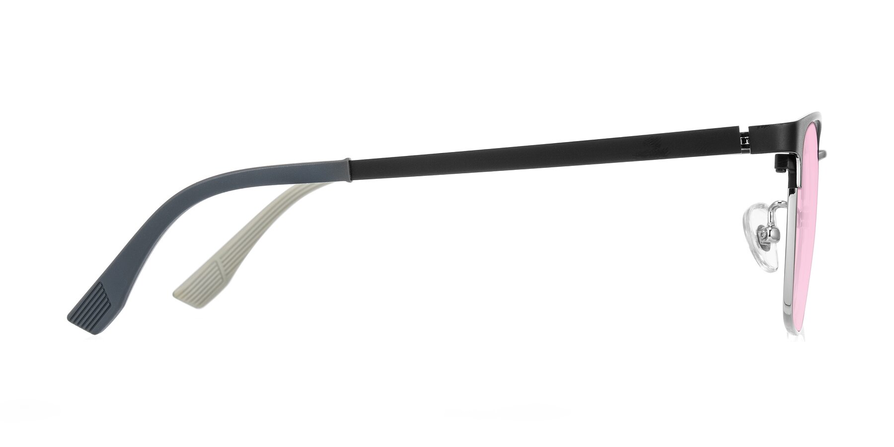Side of Rosita in Black/Silver with Light Pink Tinted Lenses