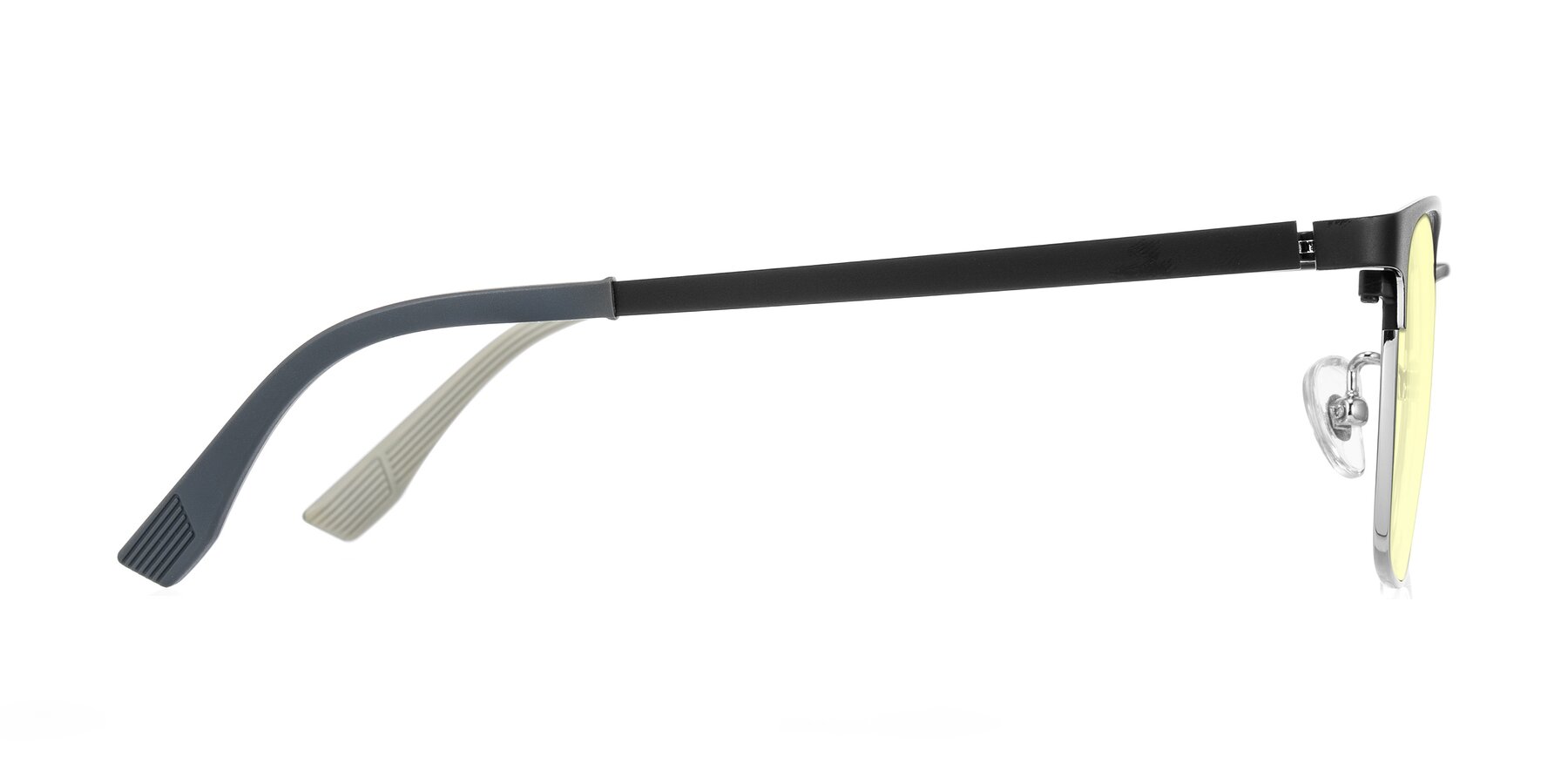 Side of Rosita in Black/Silver with Light Yellow Tinted Lenses