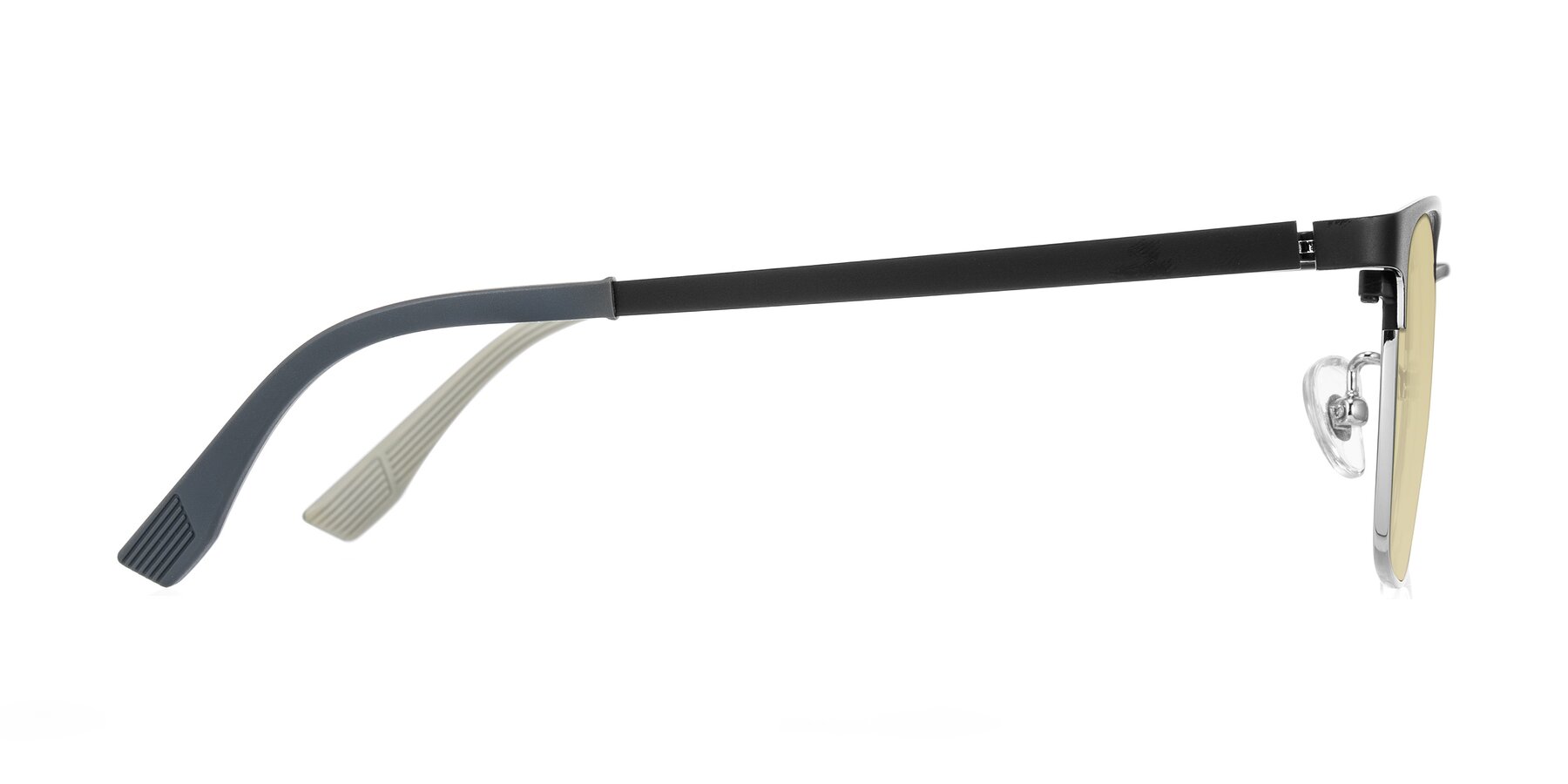 Side of Rosita in Black/Silver with Light Champagne Tinted Lenses