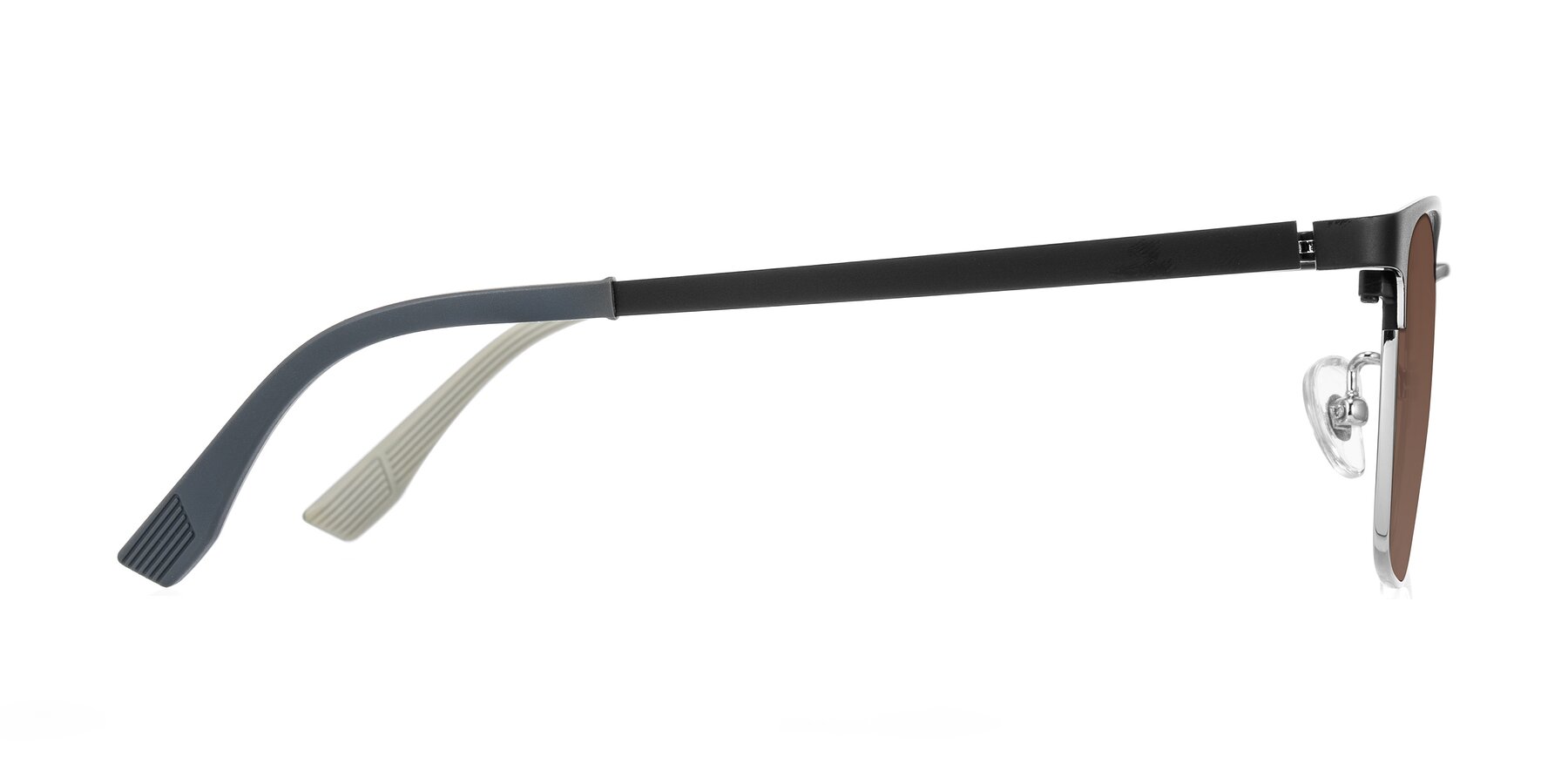 Side of Rosita in Black/Silver with Brown Tinted Lenses