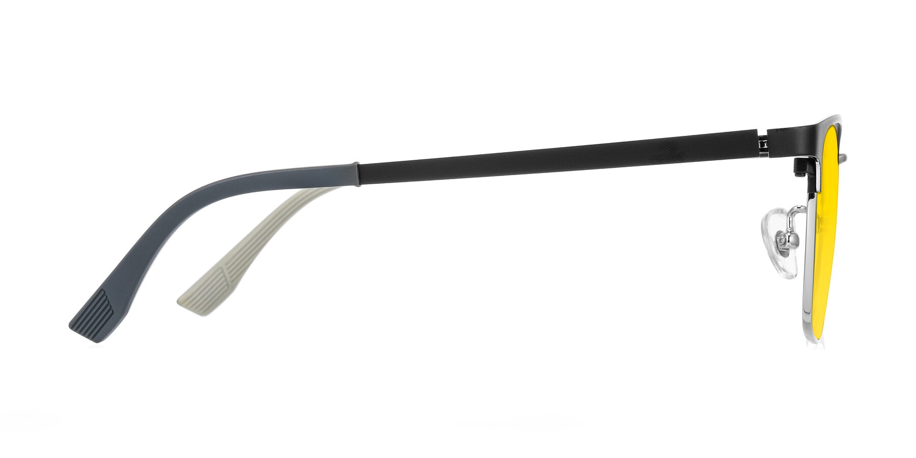 Side of Rosita in Black/Silver with Yellow Tinted Lenses