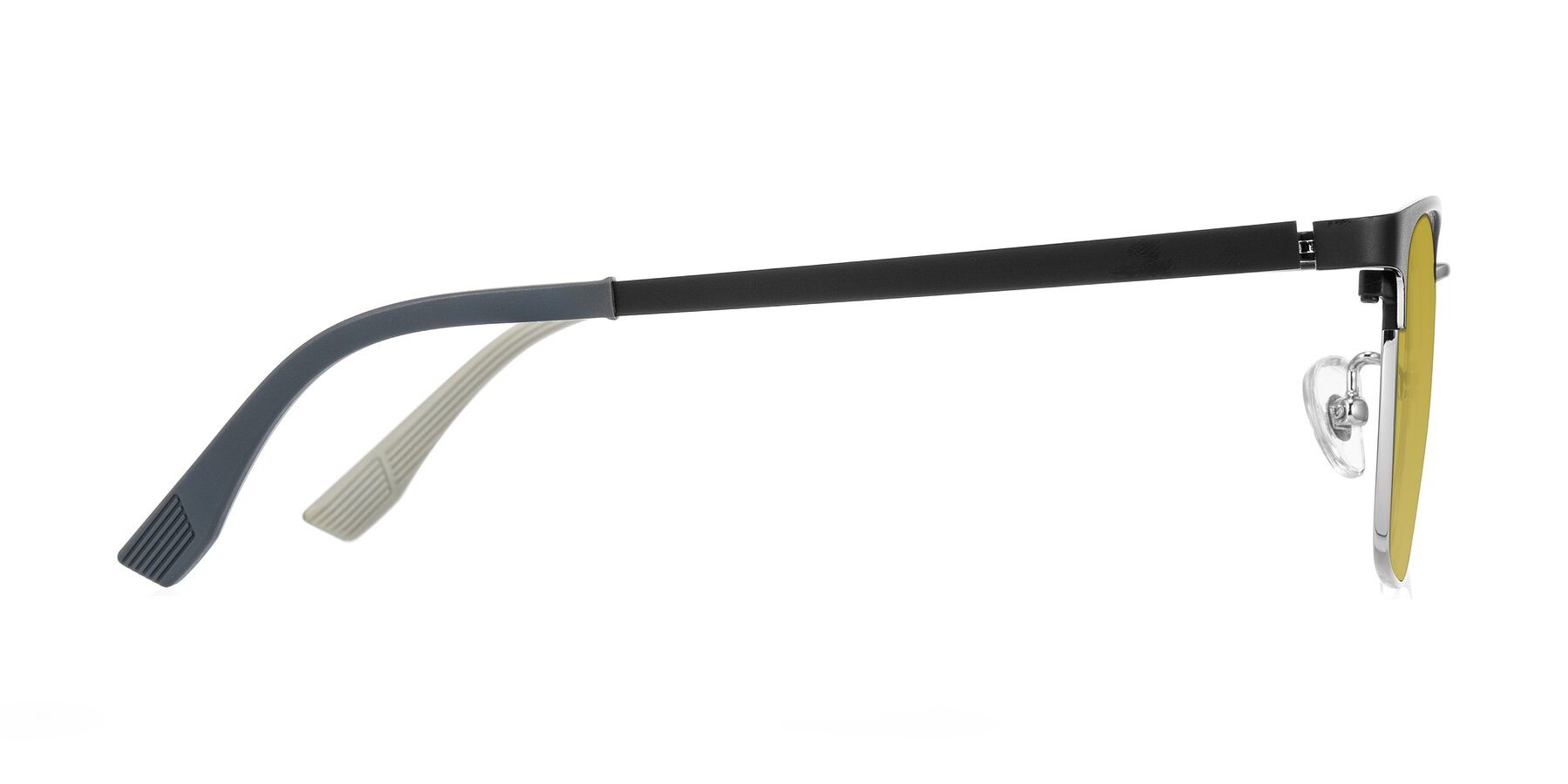 Side of Rosita in Black/Silver with Champagne Tinted Lenses