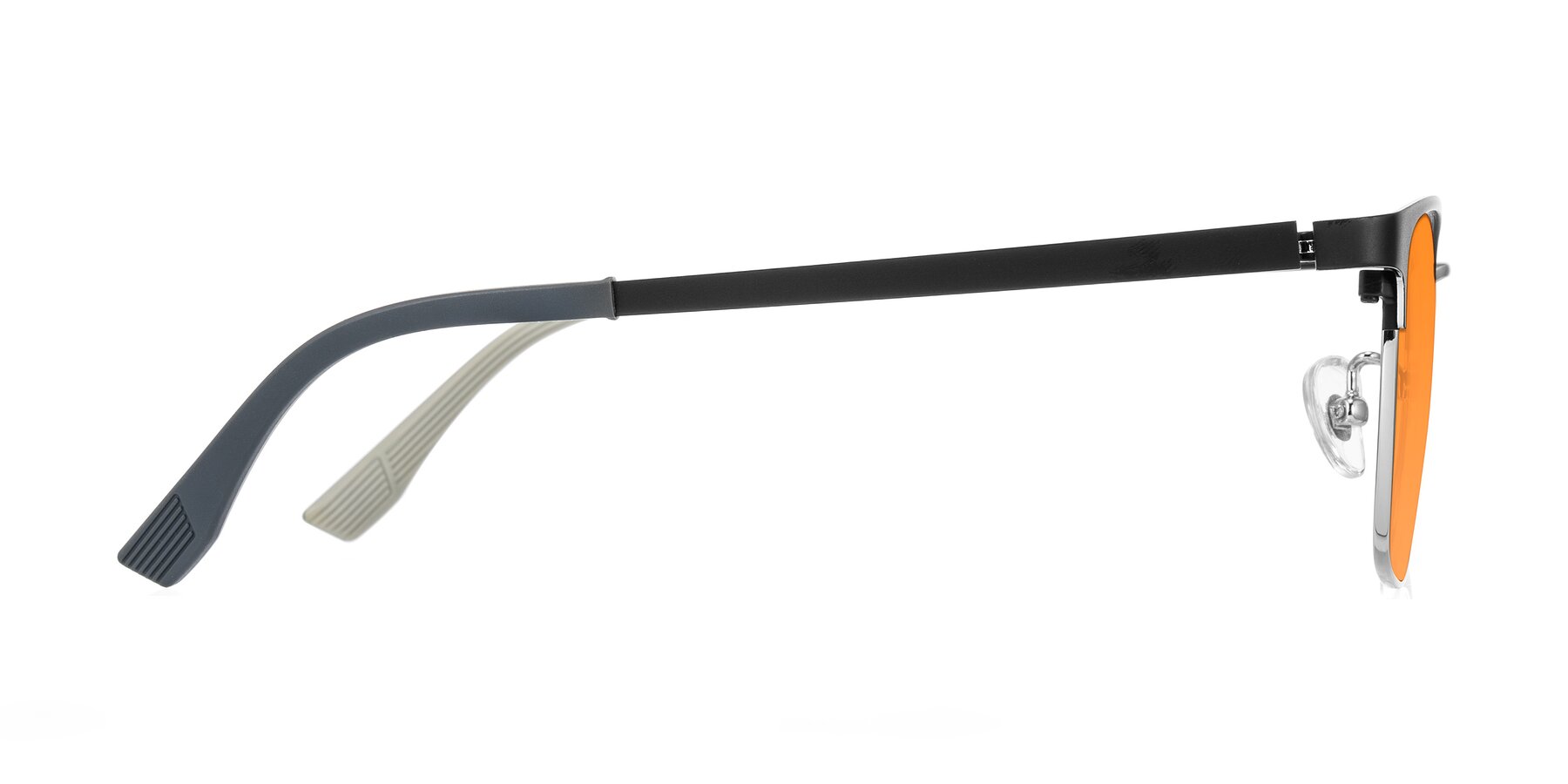 Side of Rosita in Black/Silver with Orange Tinted Lenses