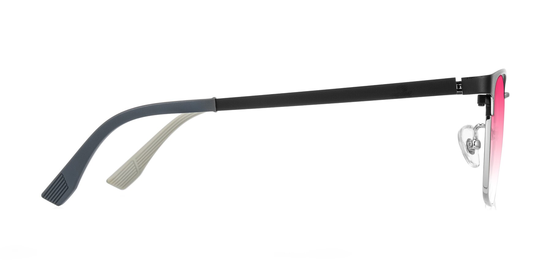 Side of Rosita in Black/Silver with Pink Gradient Lenses