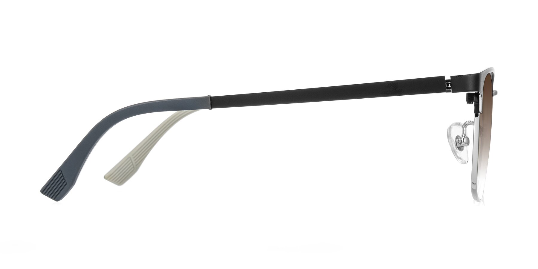Side of Rosita in Black/Silver with Brown Gradient Lenses