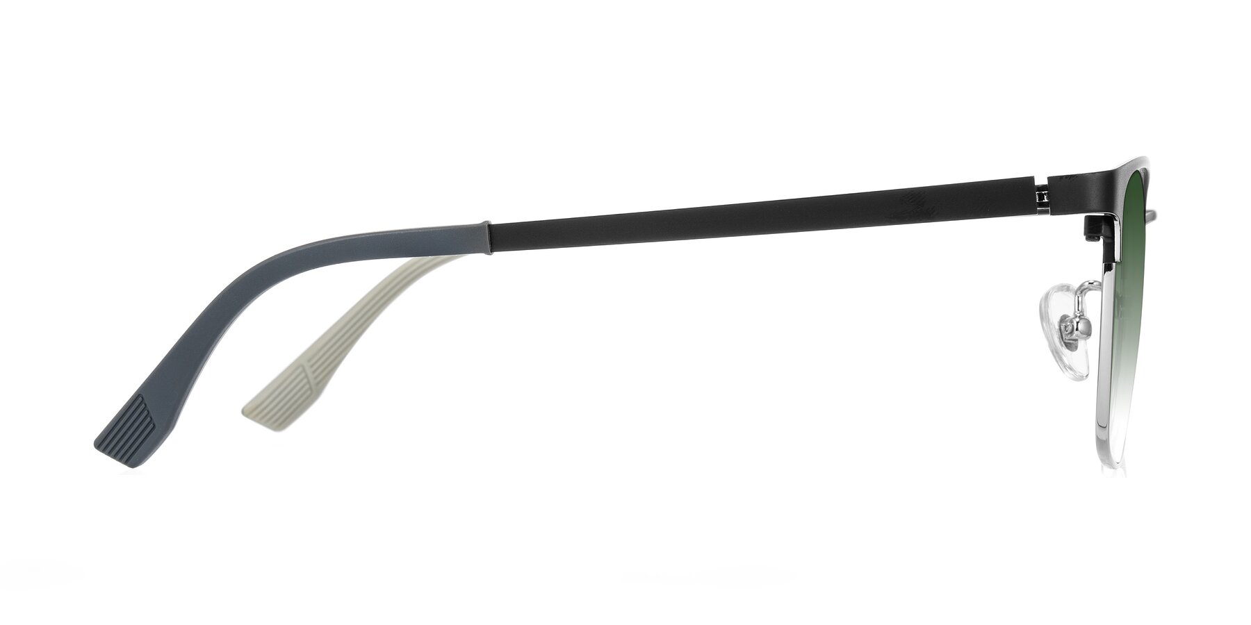 Side of Rosita in Black/Silver with Green Gradient Lenses