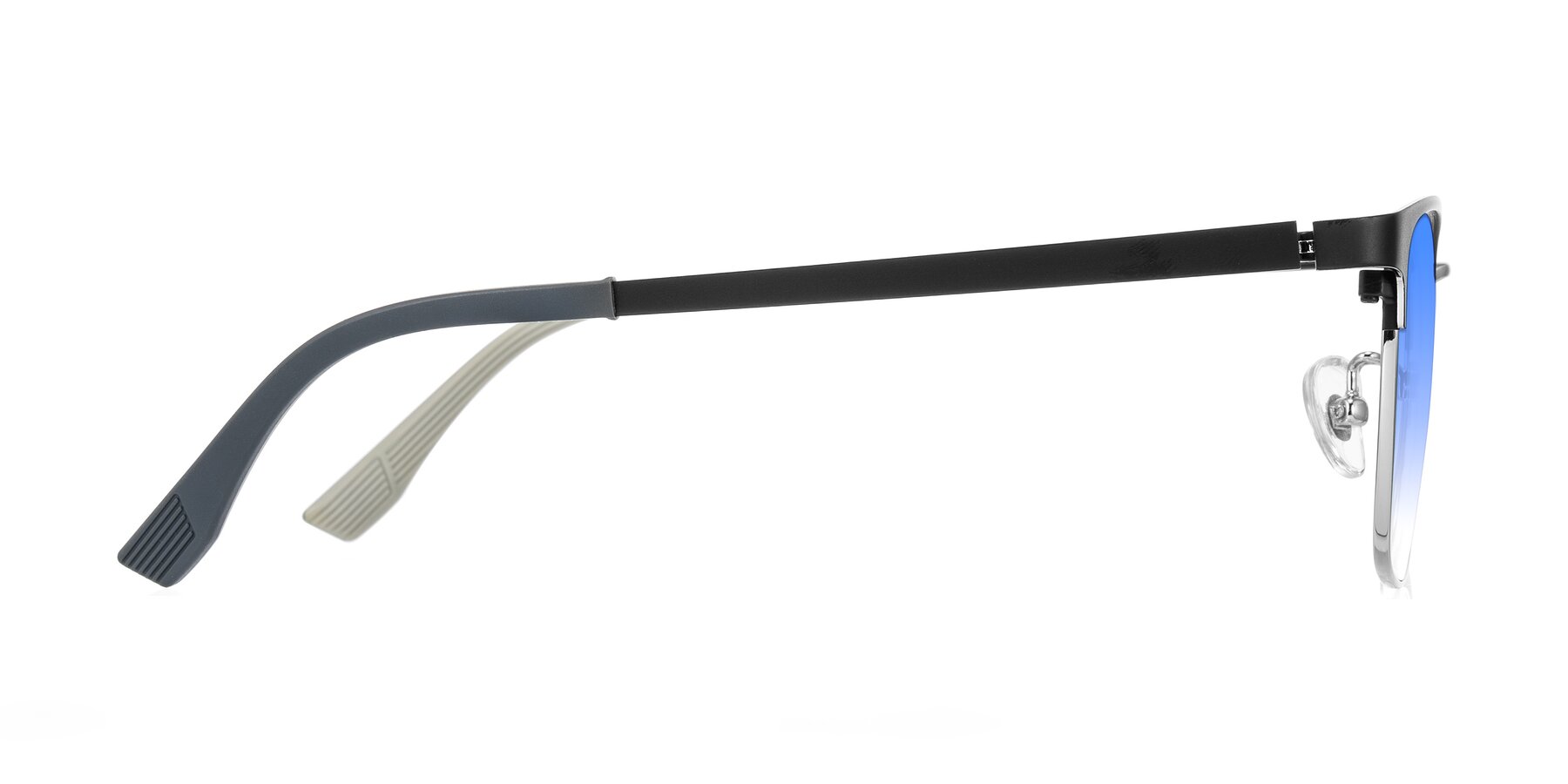Side of Rosita in Black/Silver with Blue Gradient Lenses
