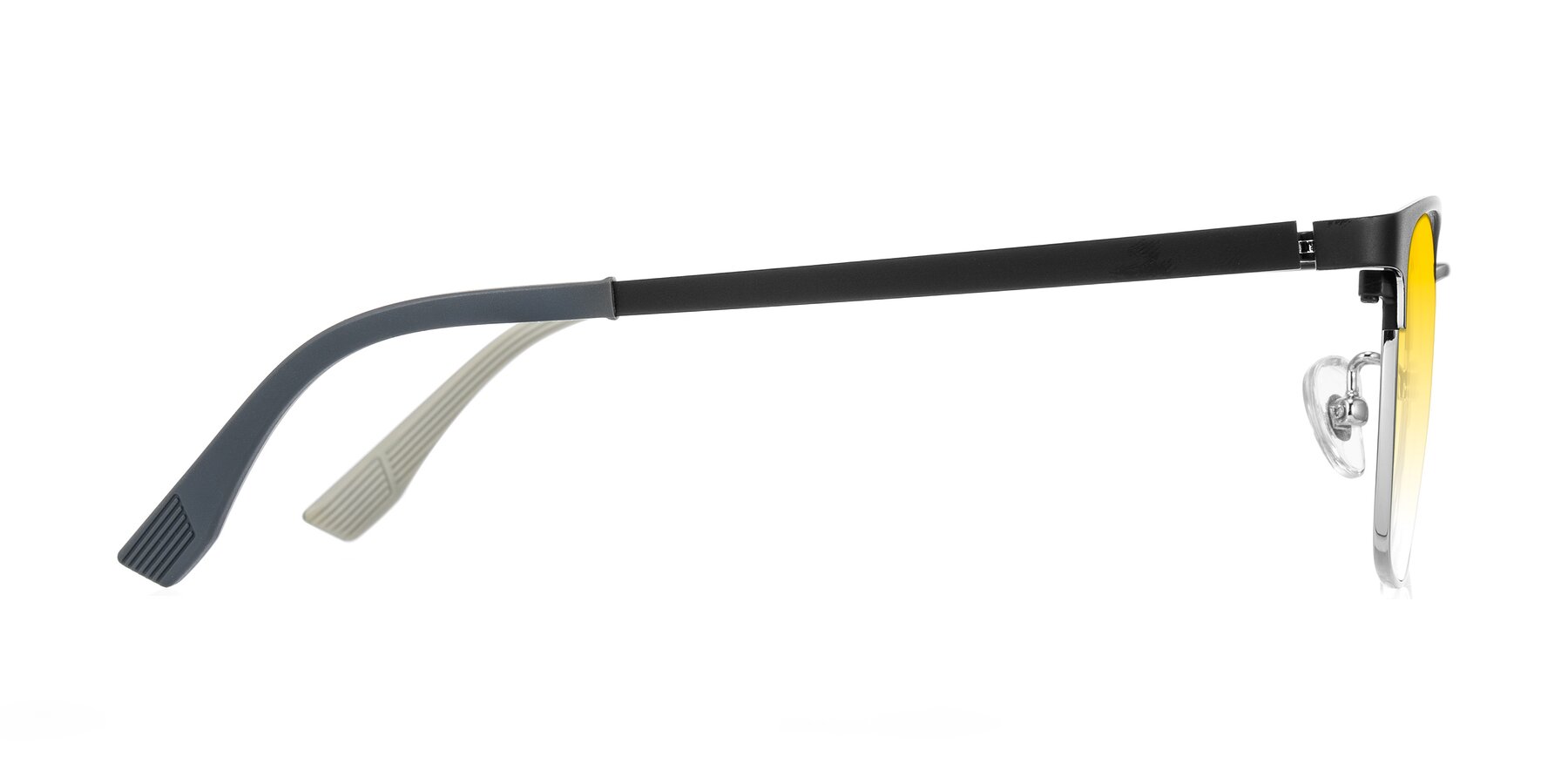 Side of Rosita in Black/Silver with Yellow Gradient Lenses