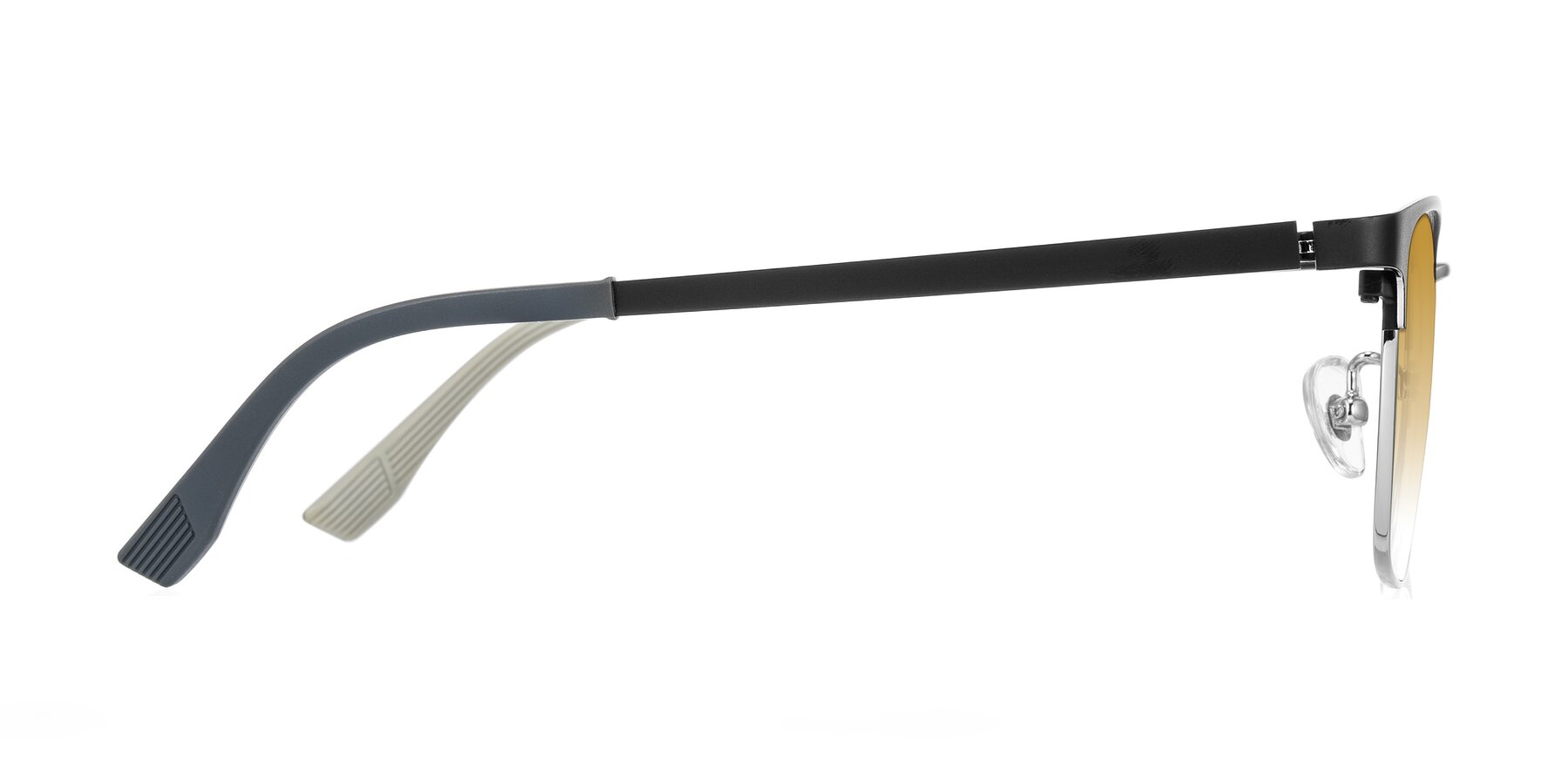 Side of Rosita in Black/Silver with Champagne Gradient Lenses