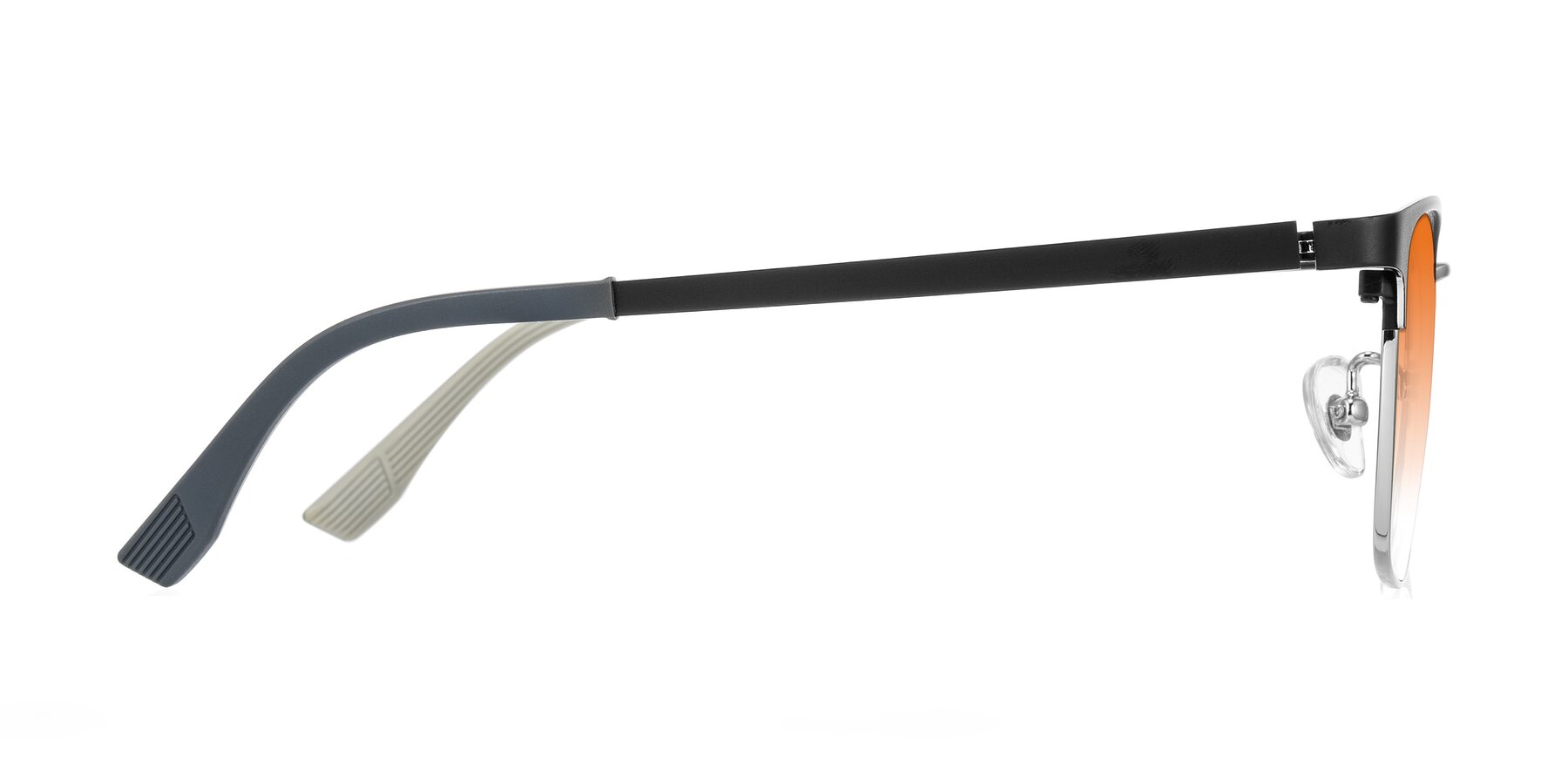 Side of Rosita in Black/Silver with Orange Gradient Lenses
