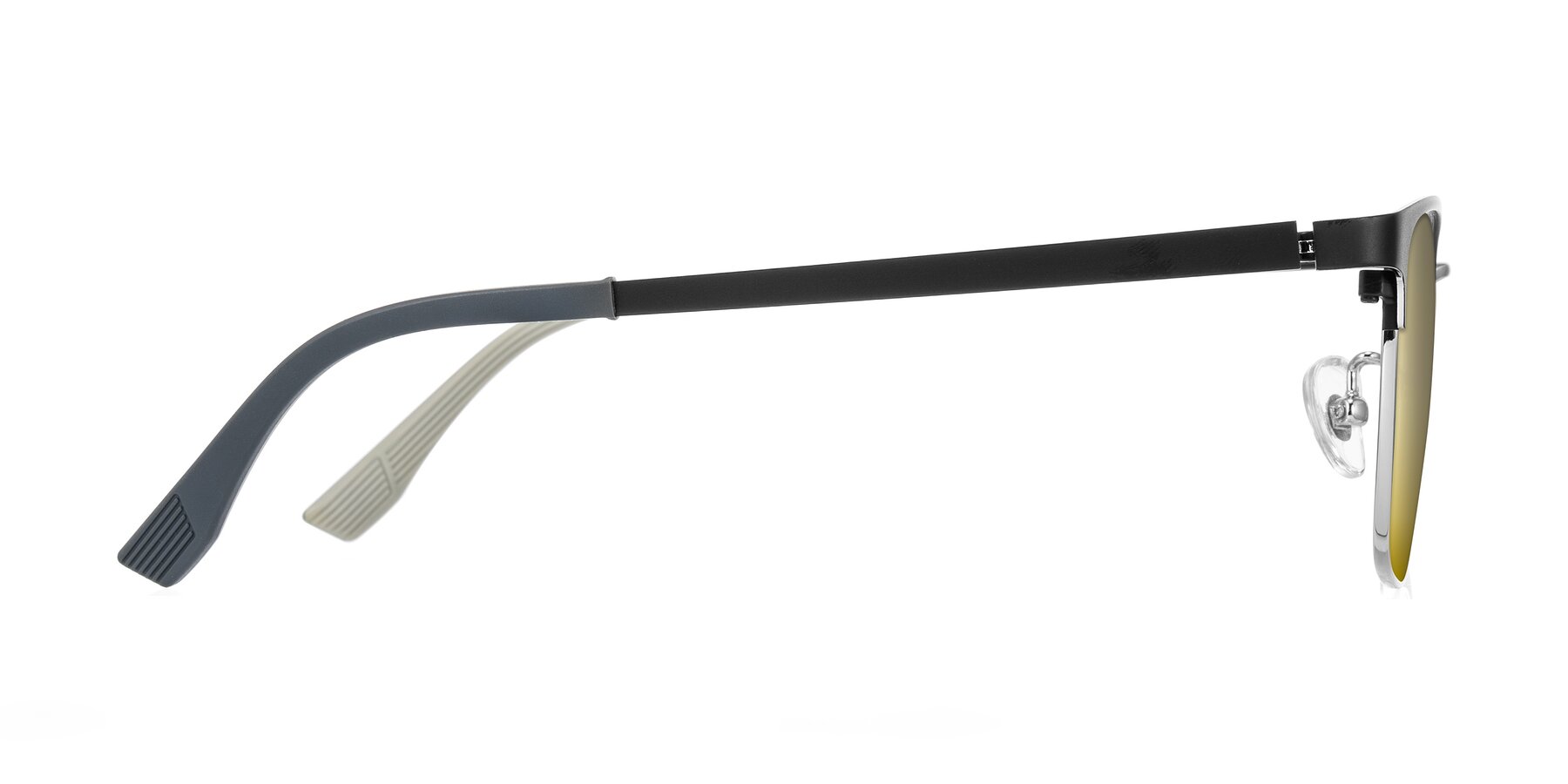 Side of Rosita in Black/Silver with Gold Mirrored Lenses