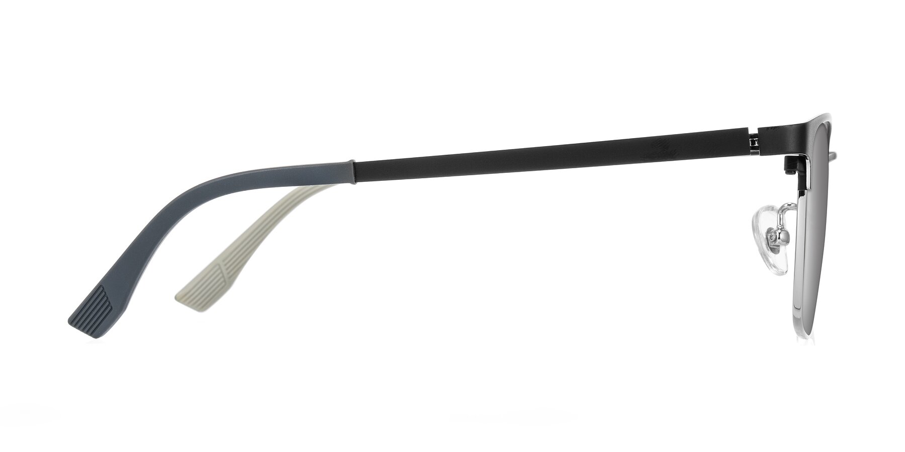 Side of Rosita in Black/Silver with Silver Mirrored Lenses