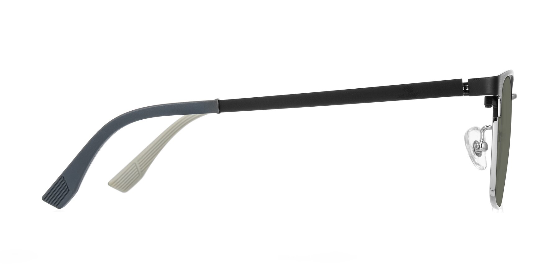Side of Rosita in Black/Silver with Gray Polarized Lenses