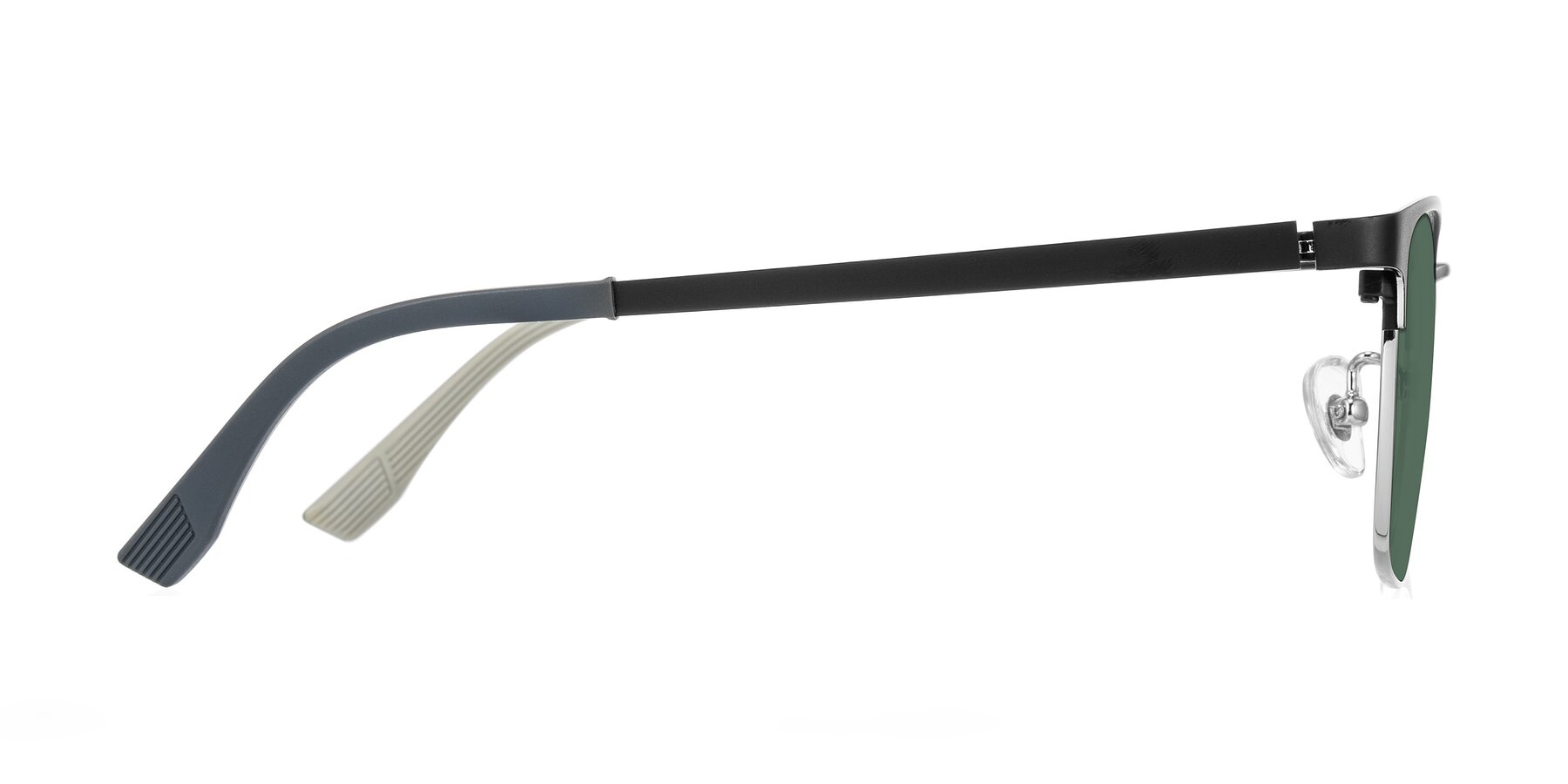 Side of Rosita in Black/Silver with Green Polarized Lenses