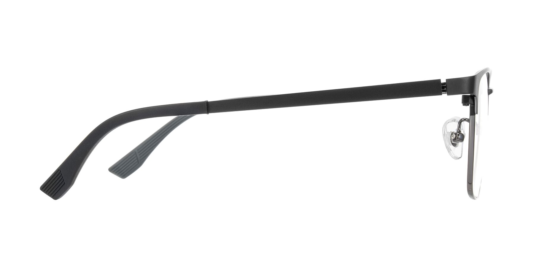 Side of Rosita in Black/Gunmetal with Clear Eyeglass Lenses
