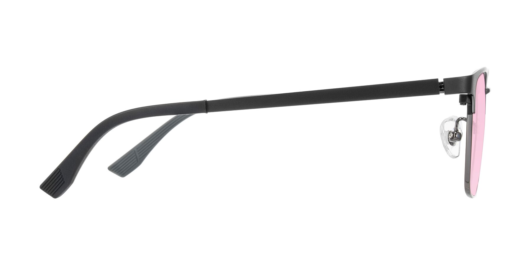 Side of Rosita in Black/Gunmetal with Light Pink Tinted Lenses