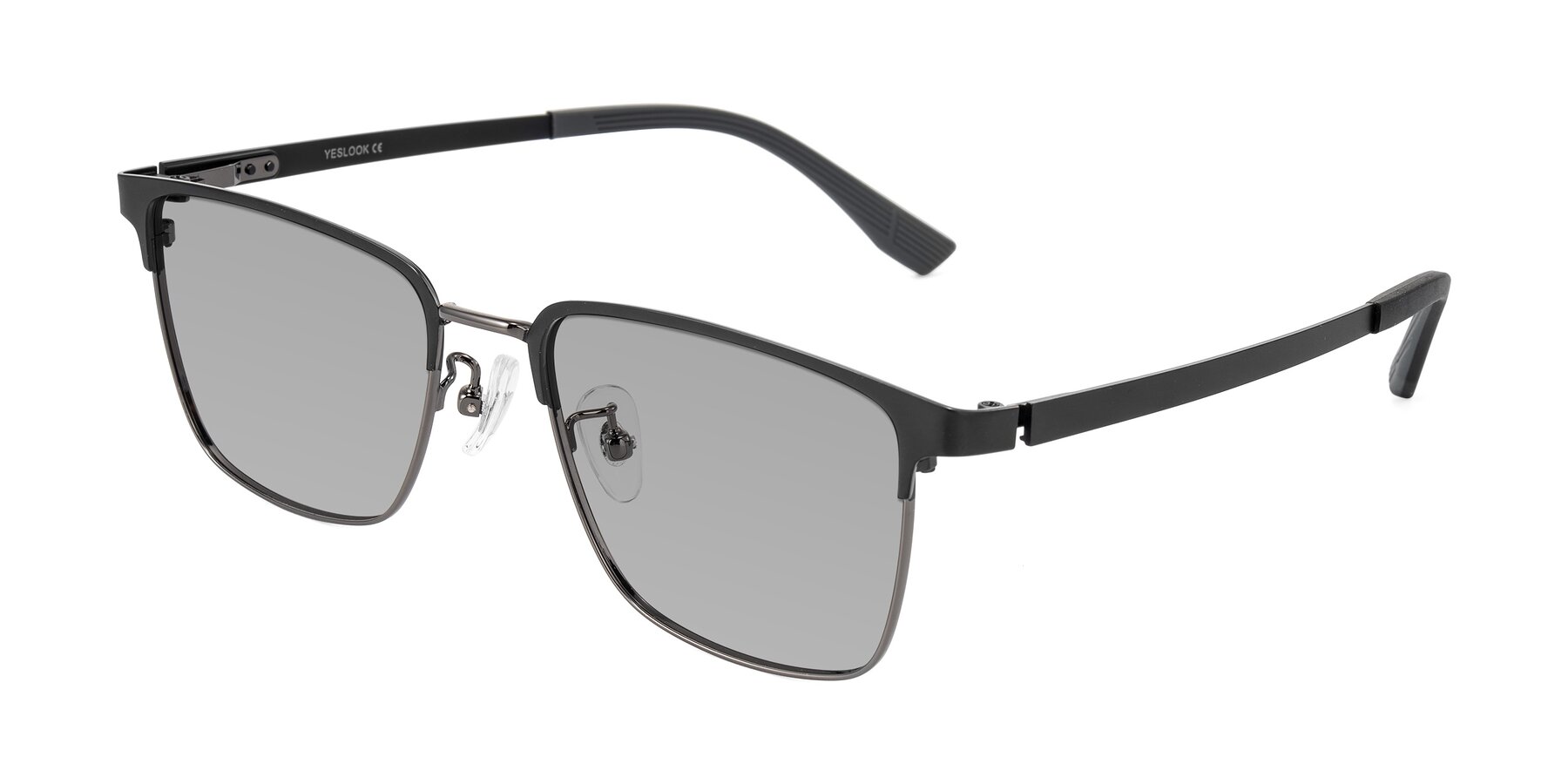 Angle of Rosita in Black/Gunmetal with Light Gray Tinted Lenses