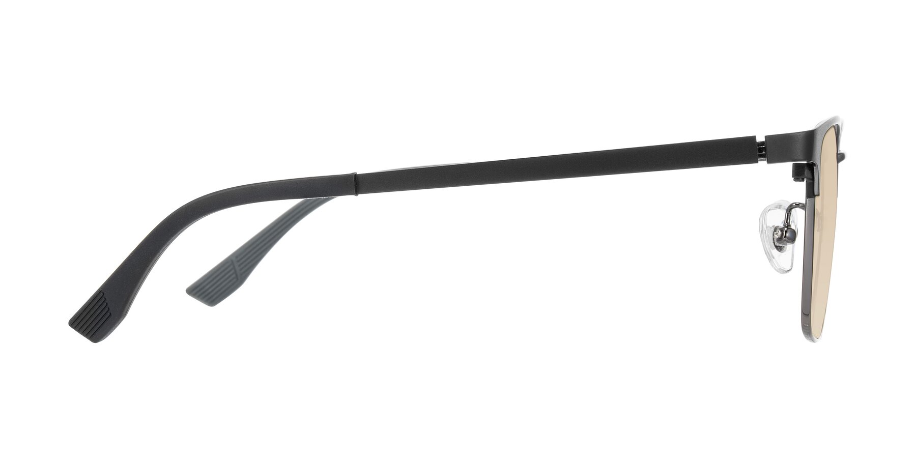 Side of Rosita in Black/Gunmetal with Light Brown Tinted Lenses